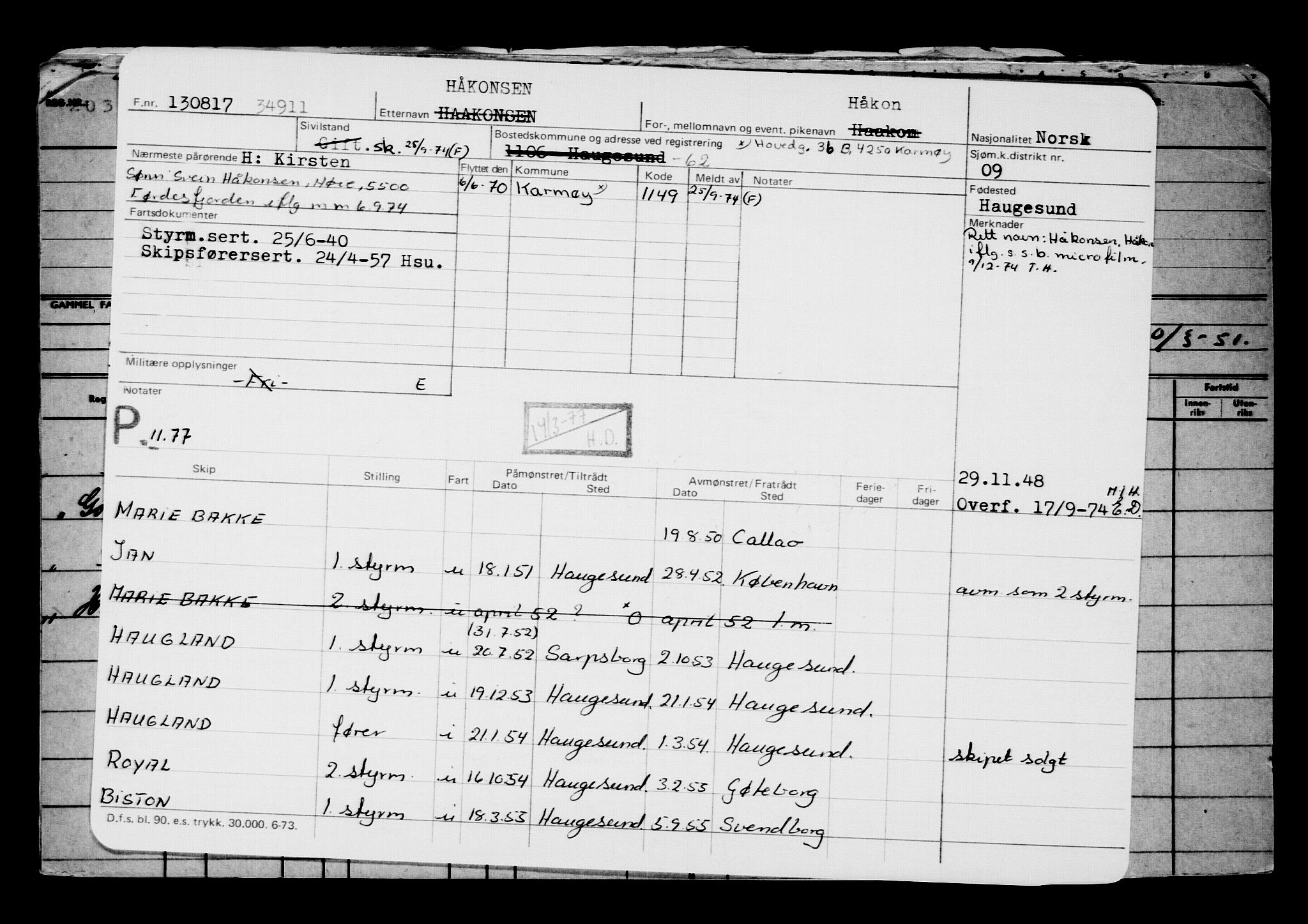 Direktoratet for sjømenn, AV/RA-S-3545/G/Gb/L0150: Hovedkort, 1917, s. 867