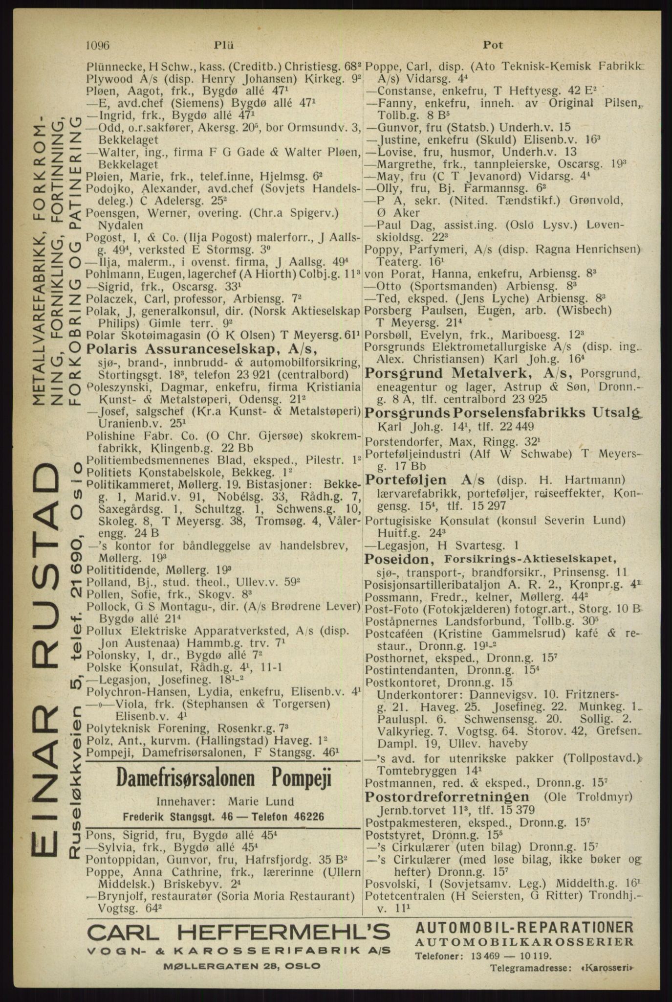 Kristiania/Oslo adressebok, PUBL/-, 1933, s. 1096