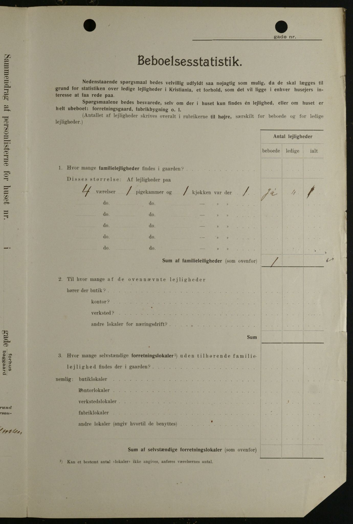 OBA, Kommunal folketelling 1.2.1908 for Kristiania kjøpstad, 1908, s. 96053