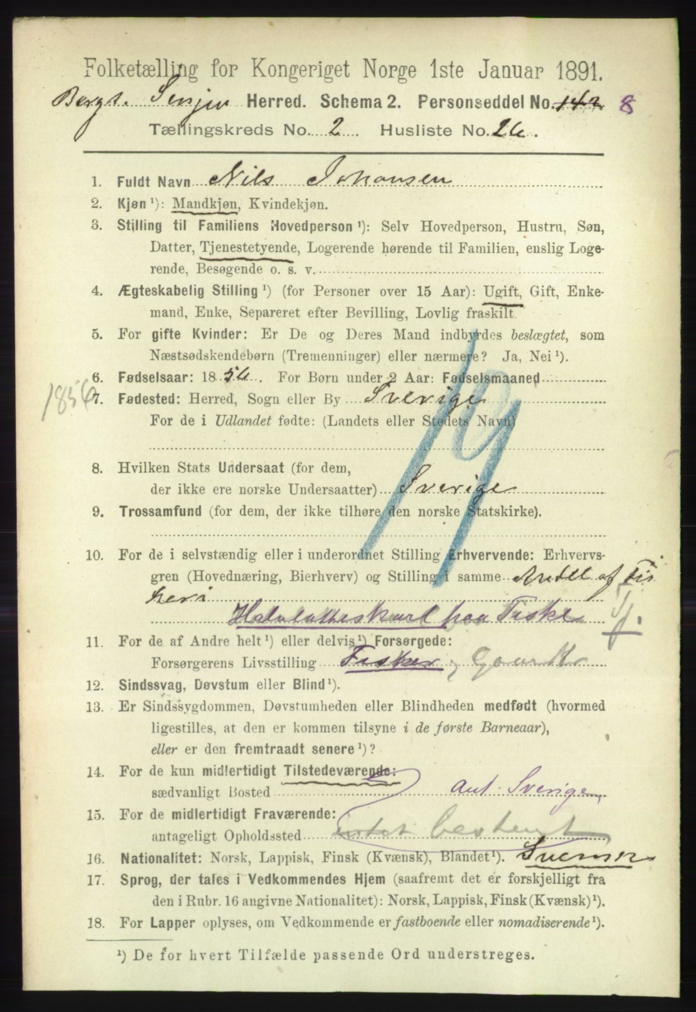 RA, Folketelling 1891 for 1929 Berg herred, 1891, s. 779