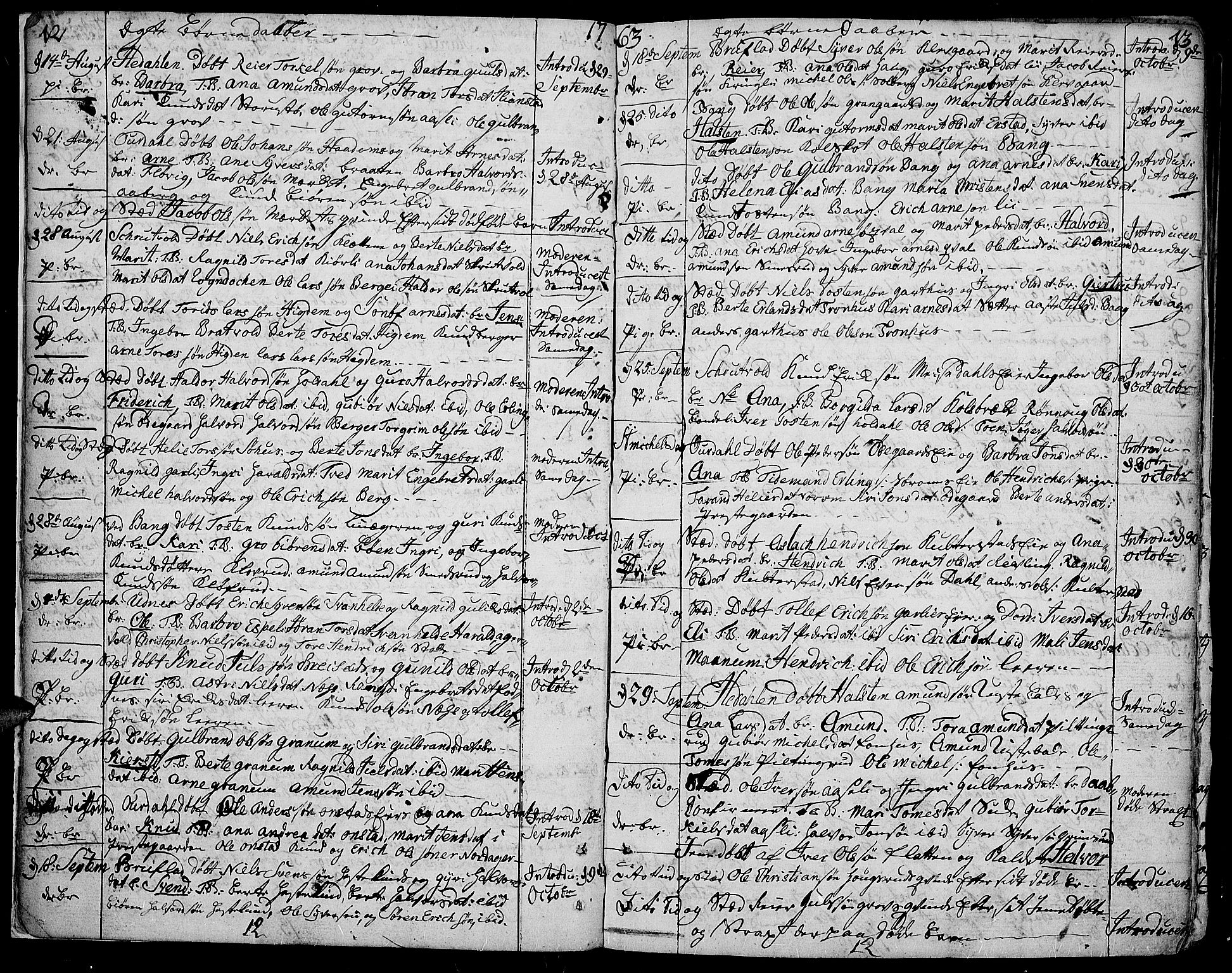 Aurdal prestekontor, AV/SAH-PREST-126/H/Ha/Haa/L0005: Ministerialbok nr. 5, 1763-1781, s. 12-13