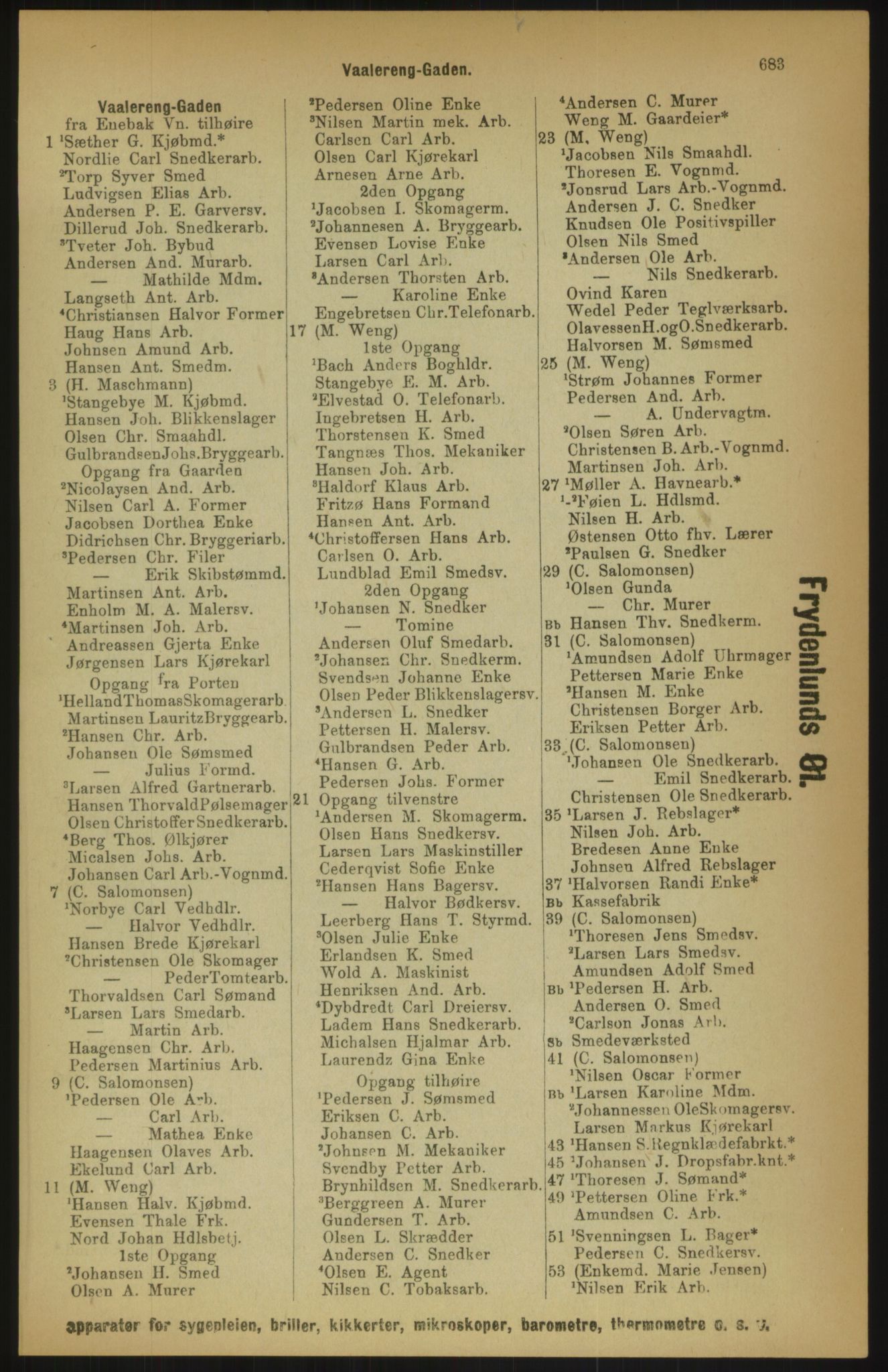 Kristiania/Oslo adressebok, PUBL/-, 1891, s. 683