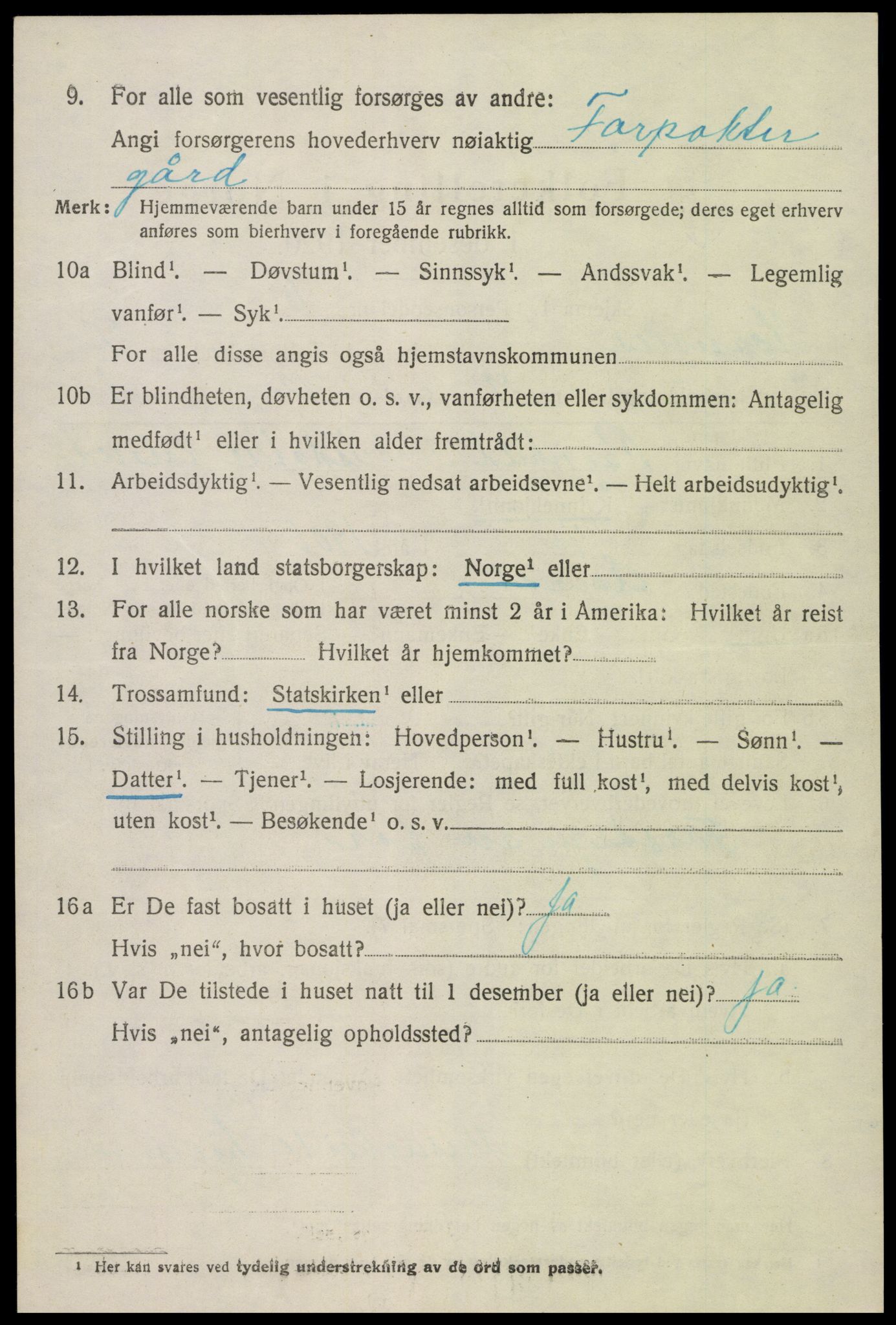 SAK, Folketelling 1920 for 0936 Hornnes herred, 1920, s. 1758