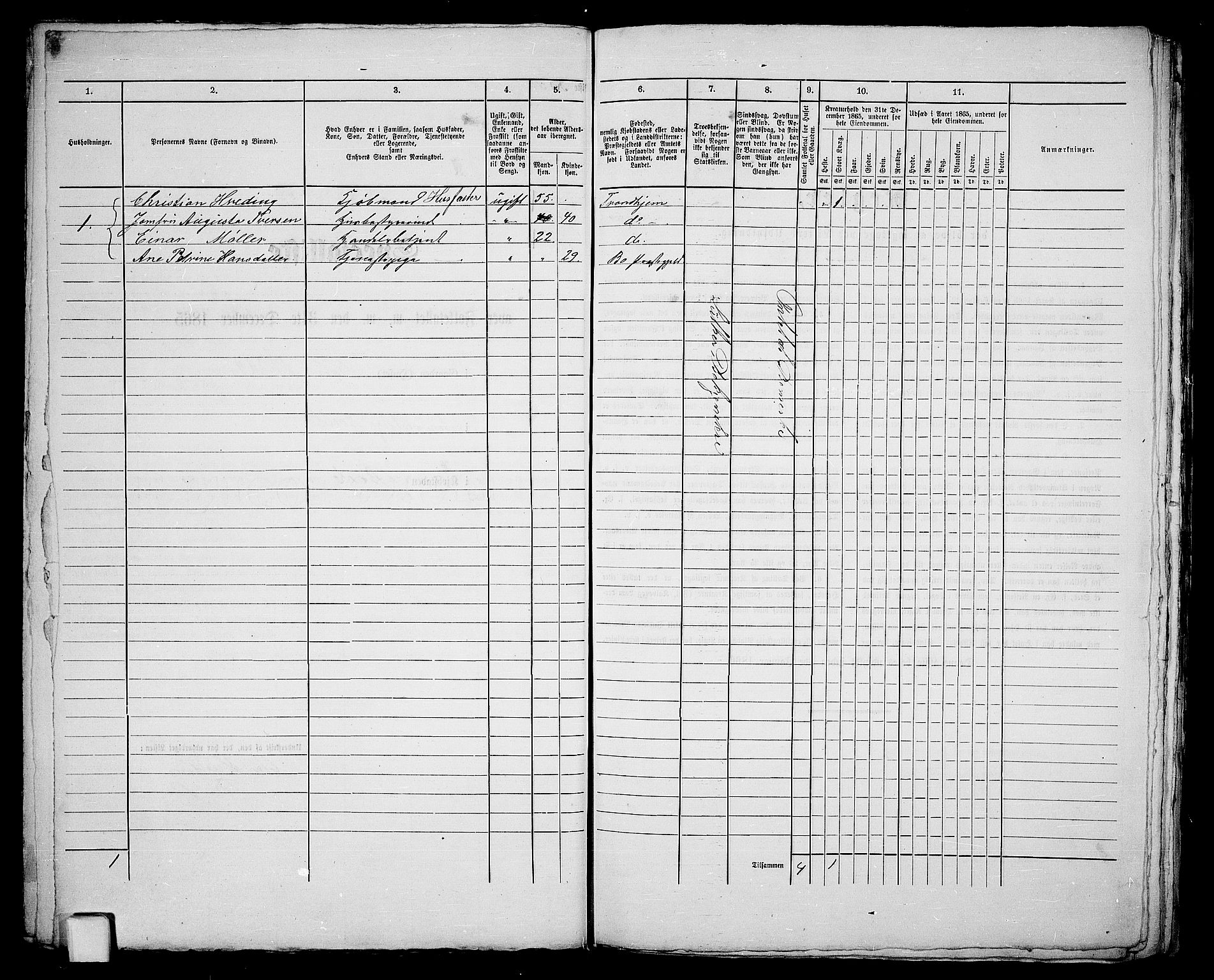 RA, Folketelling 1865 for 1804B Bodø prestegjeld, Bodø kjøpstad, 1865, s. 70