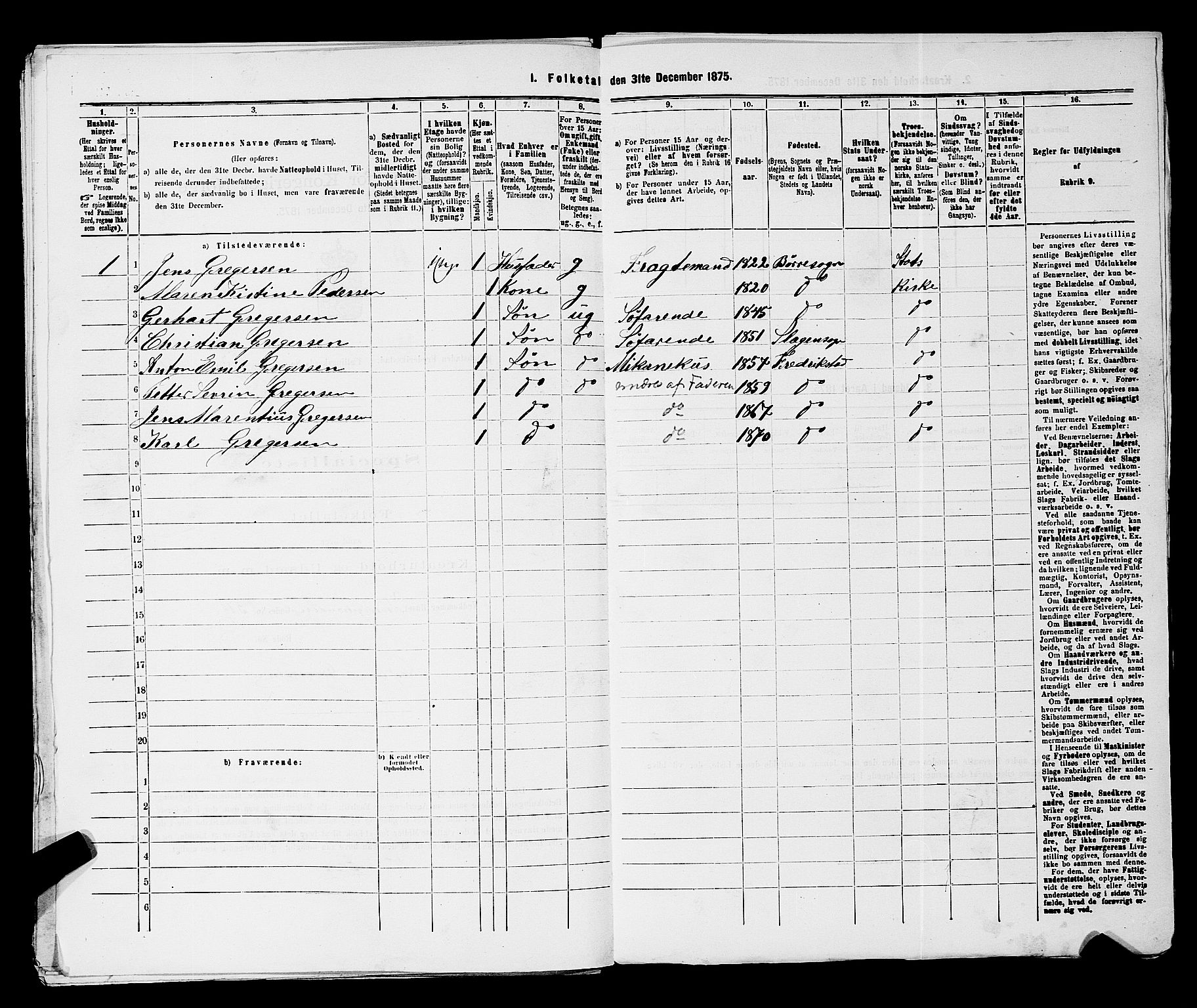 RA, Folketelling 1875 for 0103B Fredrikstad prestegjeld, Fredrikstad kjøpstad, 1875, s. 1521