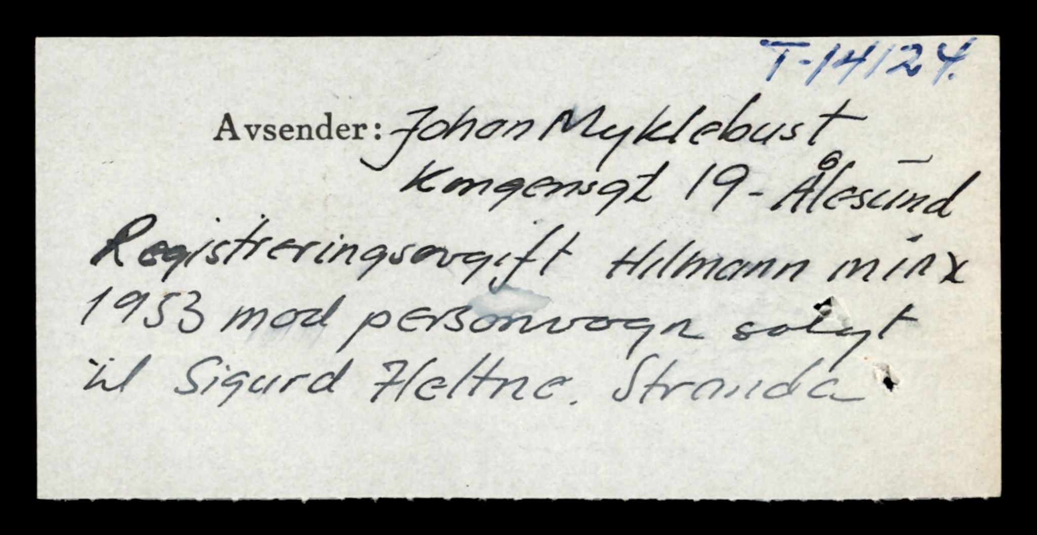 Møre og Romsdal vegkontor - Ålesund trafikkstasjon, AV/SAT-A-4099/F/Fe/L0043: Registreringskort for kjøretøy T 14080 - T 14204, 1927-1998, s. 1218