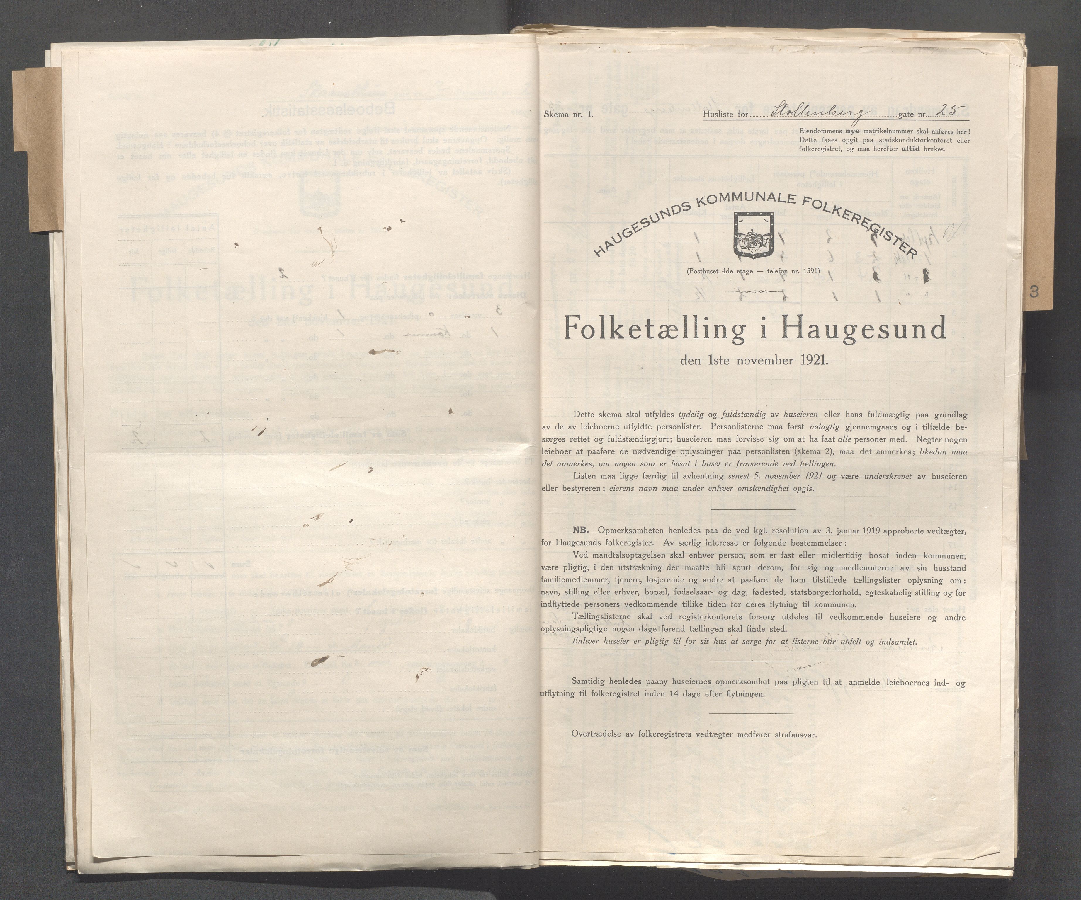 IKAR, Kommunal folketelling 1.11.1921 for Haugesund, 1921, s. 7049