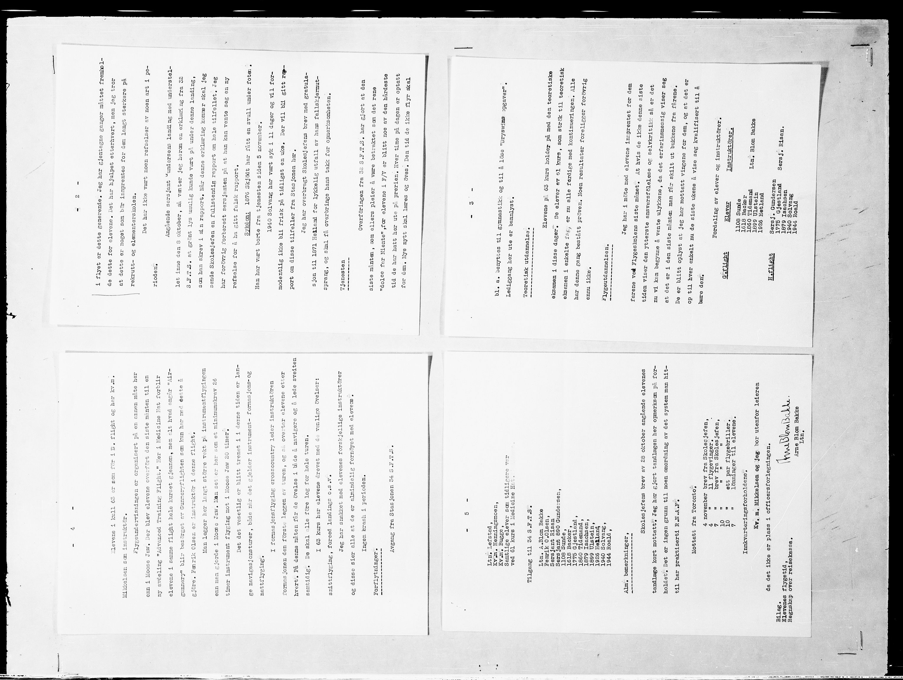 Forsvaret, Flyvåpnenes treningsleir 1940-1945, AV/RA-RAFA-3974/V/L0044: Ekspedisjonskontoret.
10.  Utdannelse, undervisning/11.  Reglementer, instrukser m.v., 1940-1945