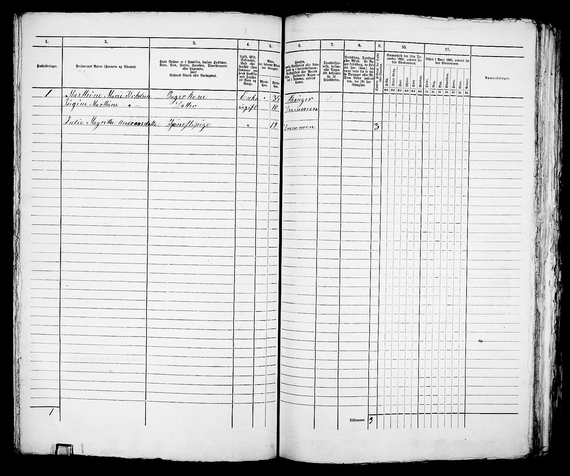 RA, Folketelling 1865 for 0602aB Bragernes prestegjeld i Drammen kjøpstad, 1865, s. 294