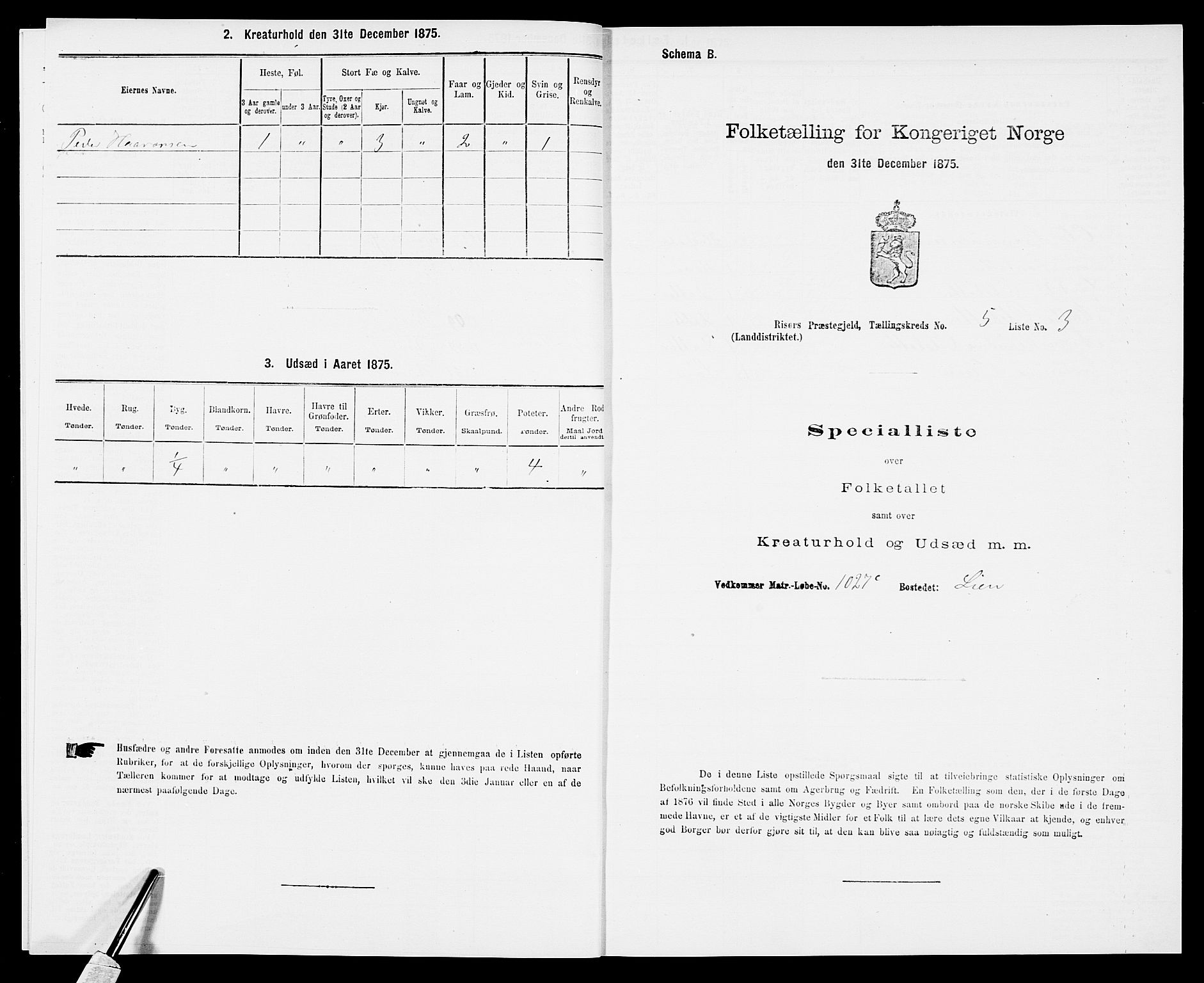 SAK, Folketelling 1875 for 0913L Risør prestegjeld, Søndeled sokn, 1875, s. 791