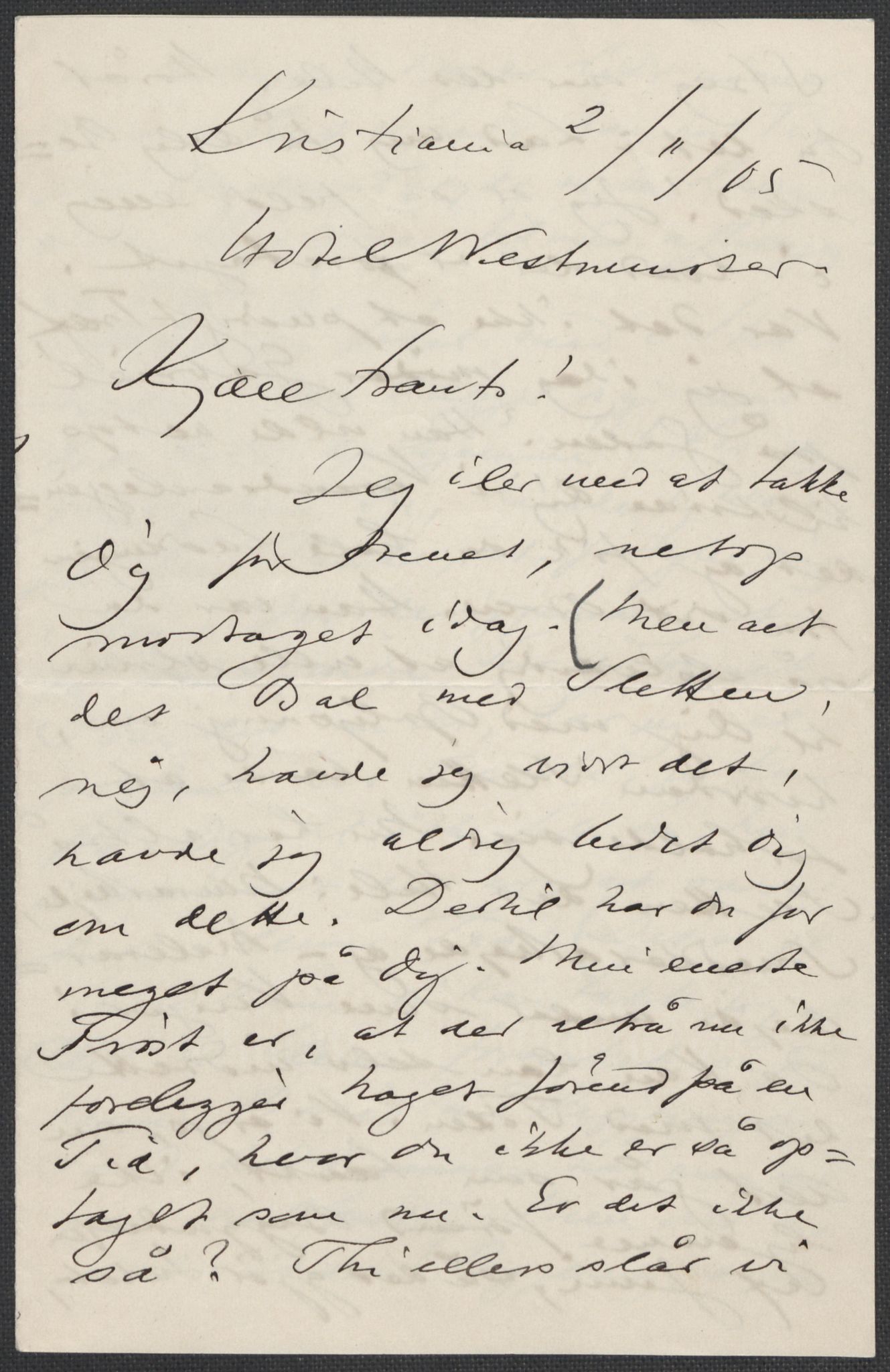 Beyer, Frants, RA/PA-0132/F/L0001: Brev fra Edvard Grieg til Frantz Beyer og "En del optegnelser som kan tjene til kommentar til brevene" av Marie Beyer, 1872-1907, s. 820