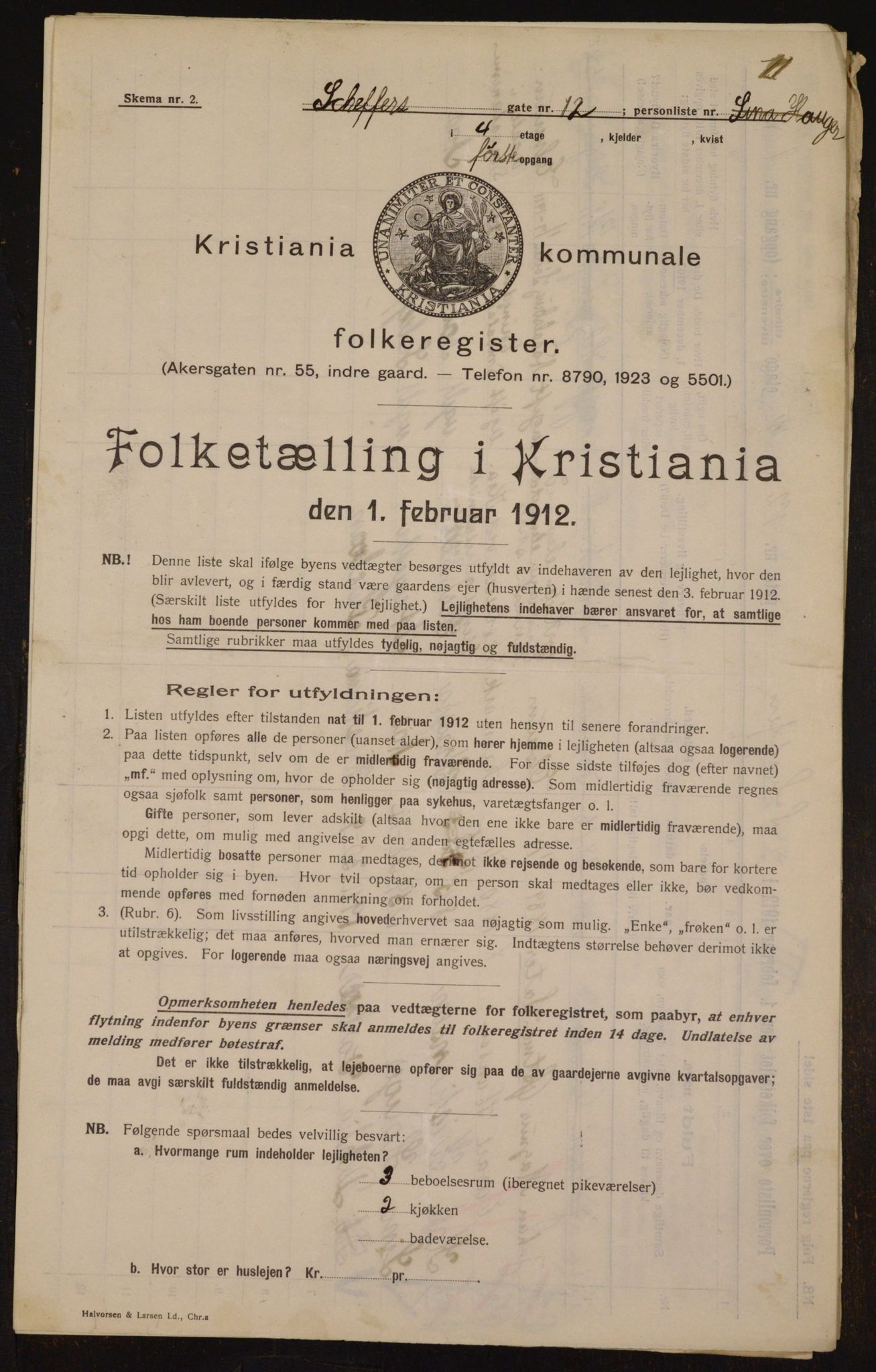 OBA, Kommunal folketelling 1.2.1912 for Kristiania, 1912, s. 93528