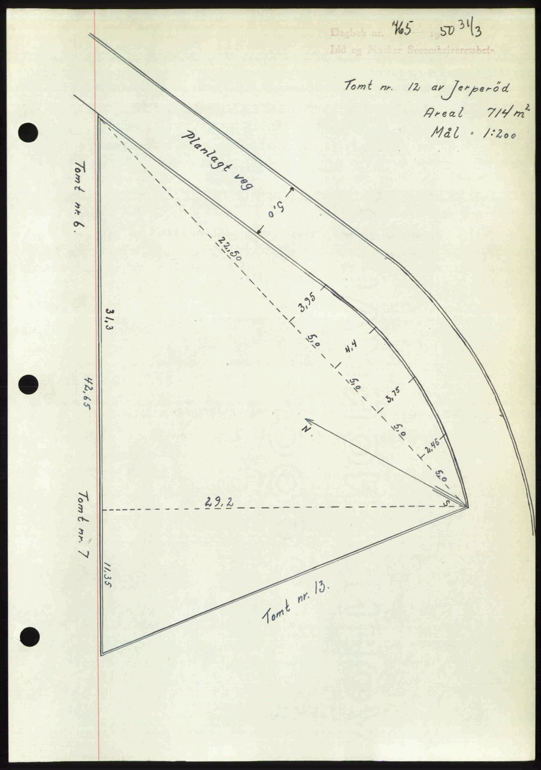 Idd og Marker sorenskriveri, AV/SAO-A-10283/G/Gb/Gbb/L0014: Pantebok nr. A14, 1950-1950, Dagboknr: 765/1950