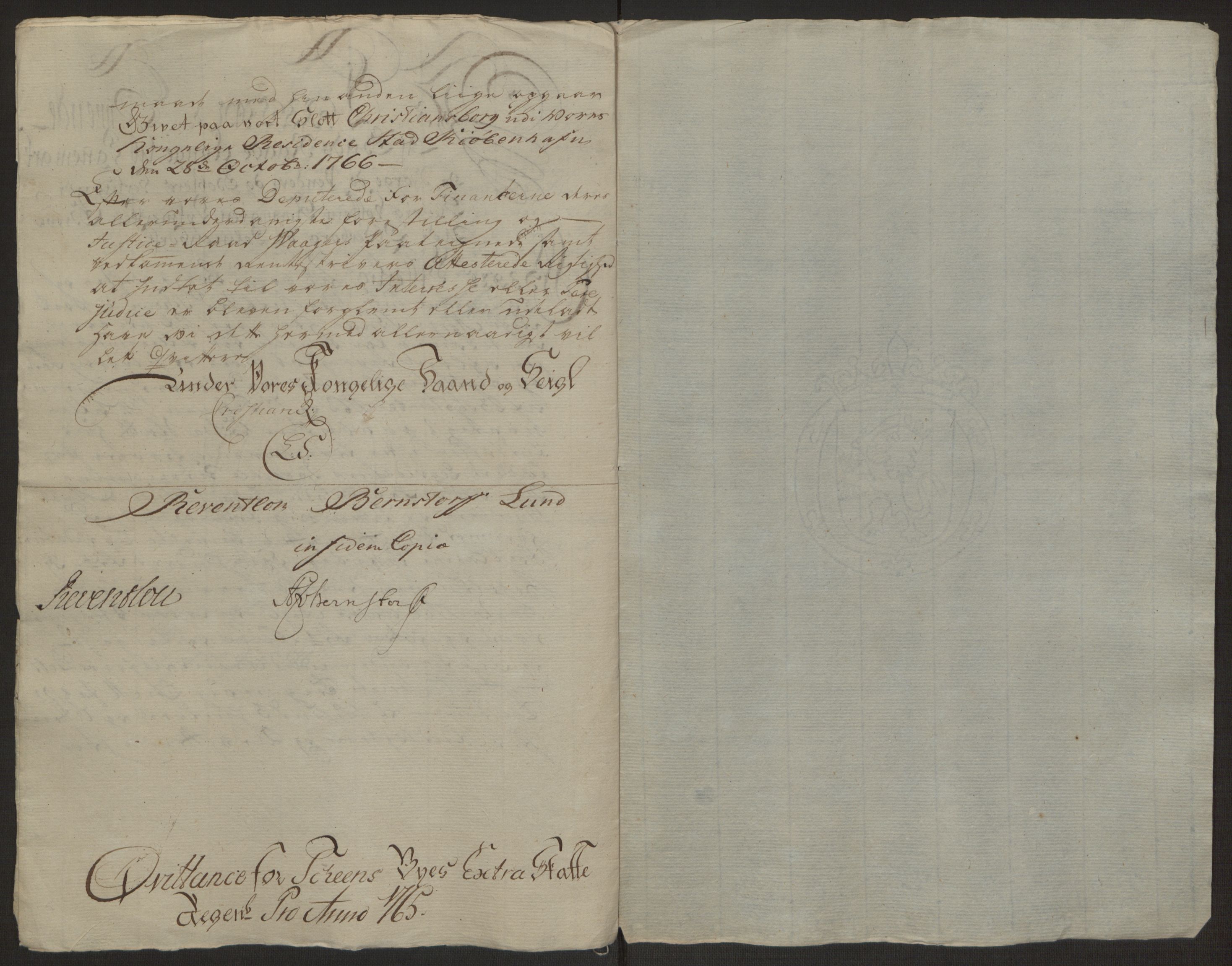 Rentekammeret inntil 1814, Reviderte regnskaper, Byregnskaper, RA/EA-4066/R/Rj/L0198/0001: [J4] Kontribusjonsregnskap / Ekstraskatt, 1762-1768, s. 323