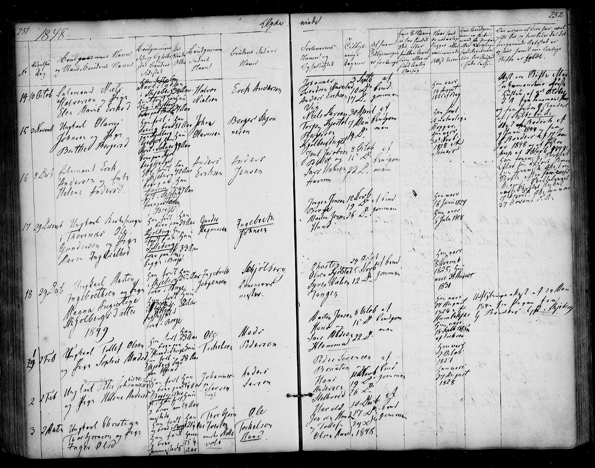 Borge prestekontor Kirkebøker, AV/SAO-A-10903/F/Fa/L0005: Ministerialbok nr. I 5, 1848-1860, s. 251-252