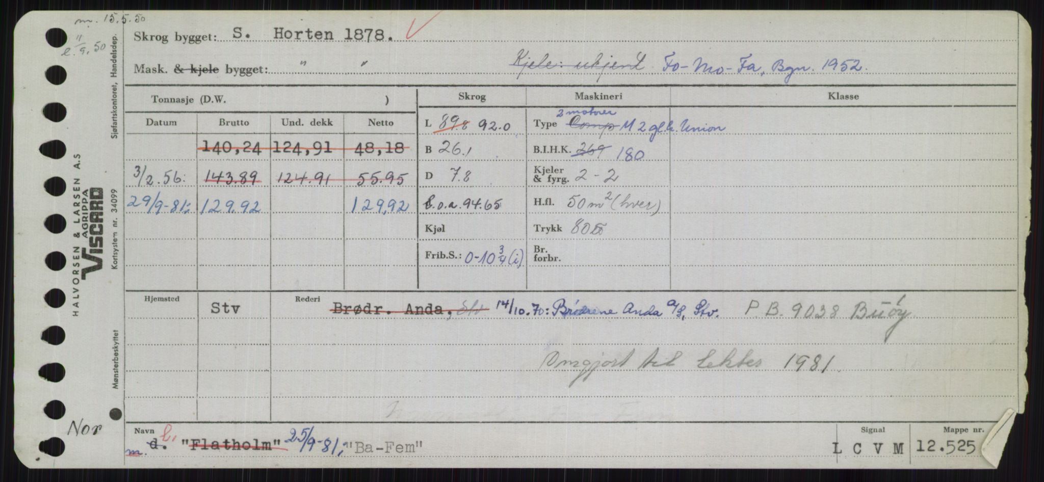 Sjøfartsdirektoratet med forløpere, Skipsmålingen, RA/S-1627/H/Hc/L0001: Lektere, A-Y, s. 37