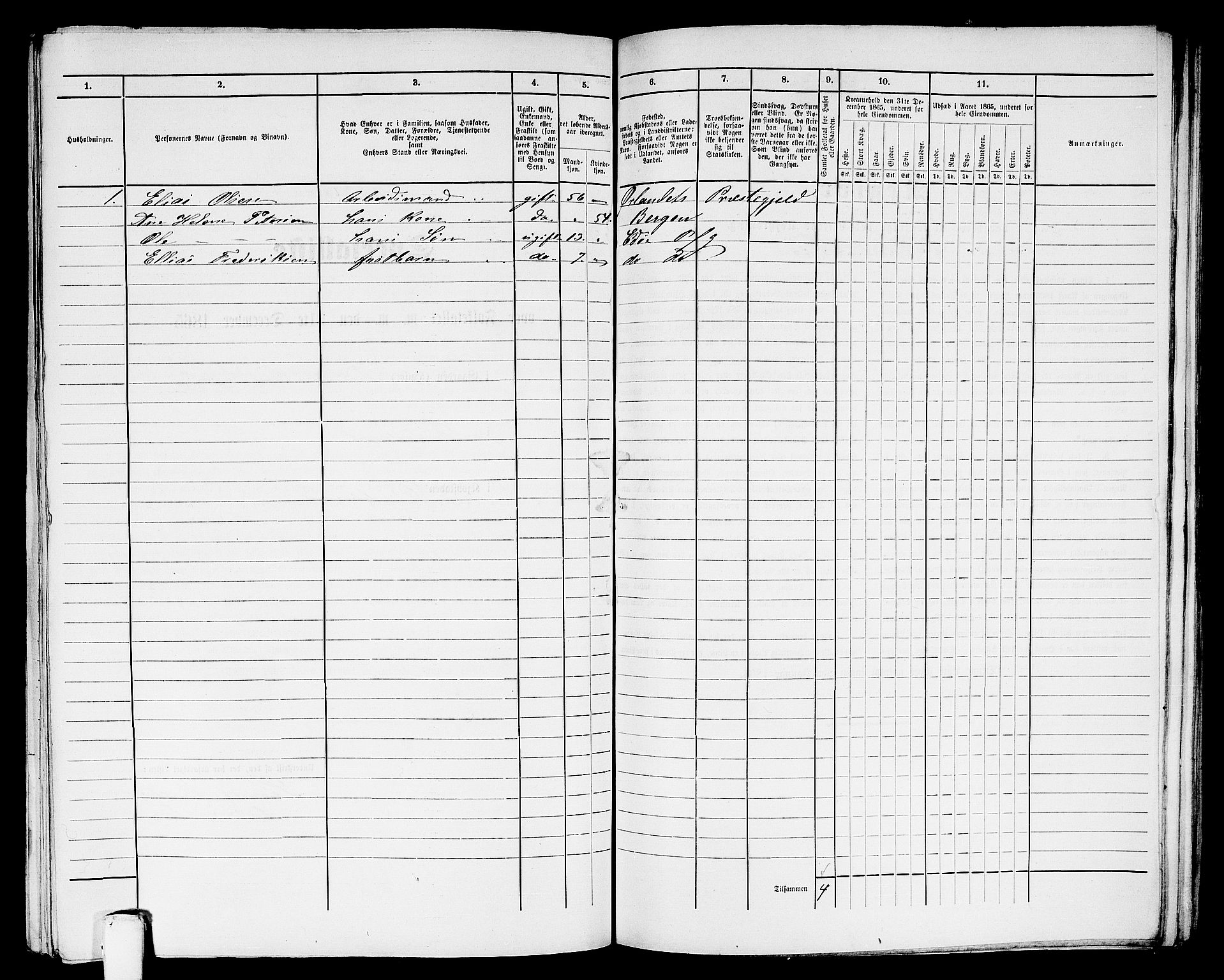 RA, Folketelling 1865 for 1503B Kristiansund prestegjeld, Kristiansund kjøpstad, 1865, s. 864