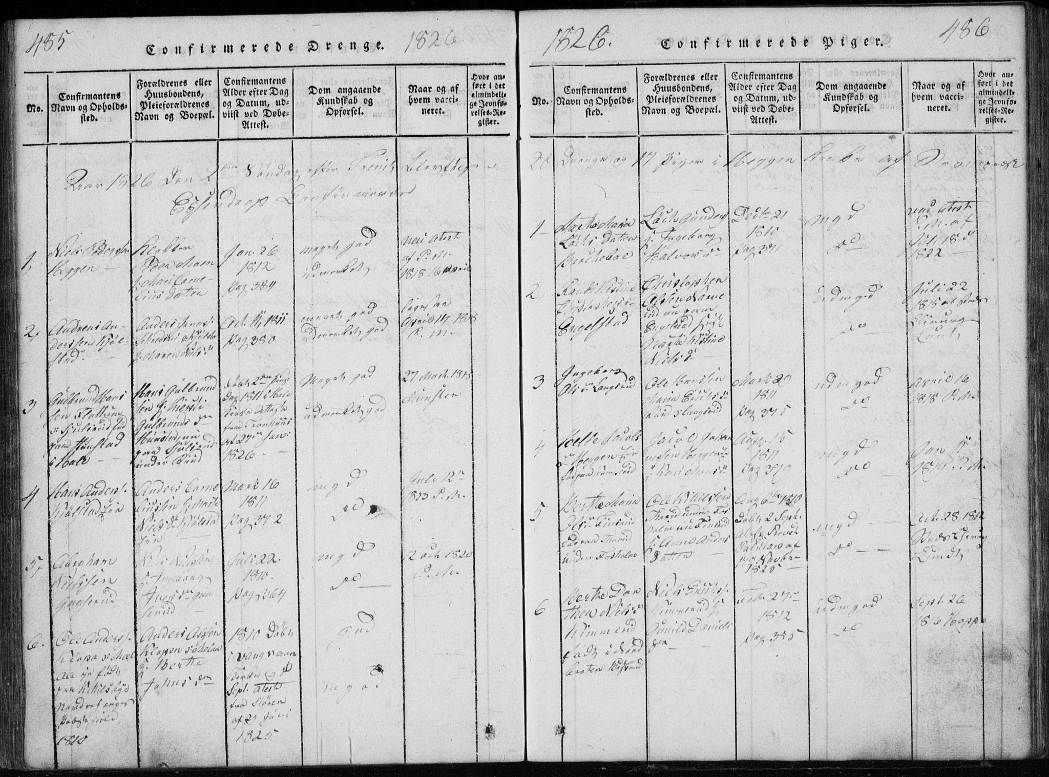 Modum kirkebøker, AV/SAKO-A-234/G/Ga/L0002: Klokkerbok nr. I 2, 1824-1832, s. 485-486