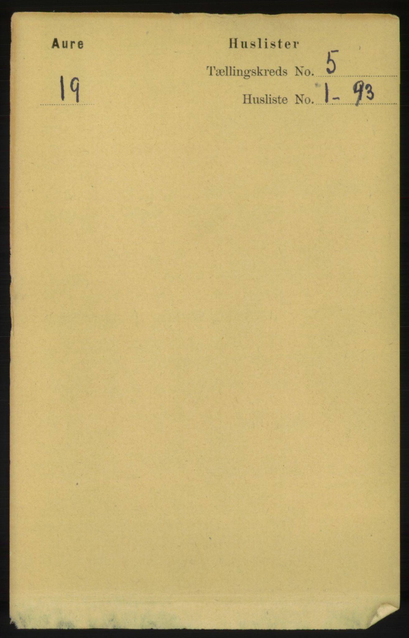 RA, Folketelling 1891 for 1569 Aure herred, 1891, s. 2612