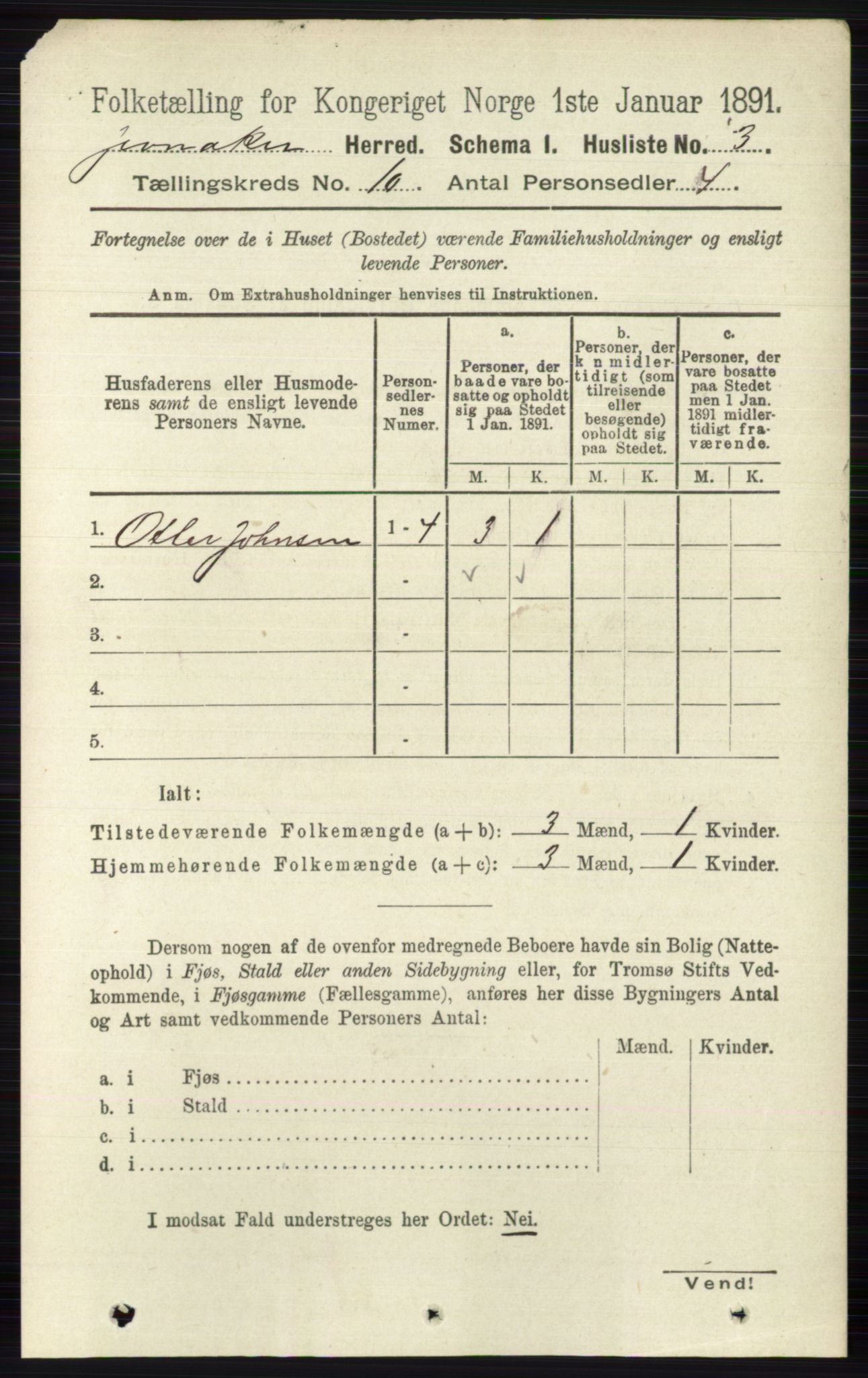 RA, Folketelling 1891 for 0532 Jevnaker herred, 1891, s. 5366