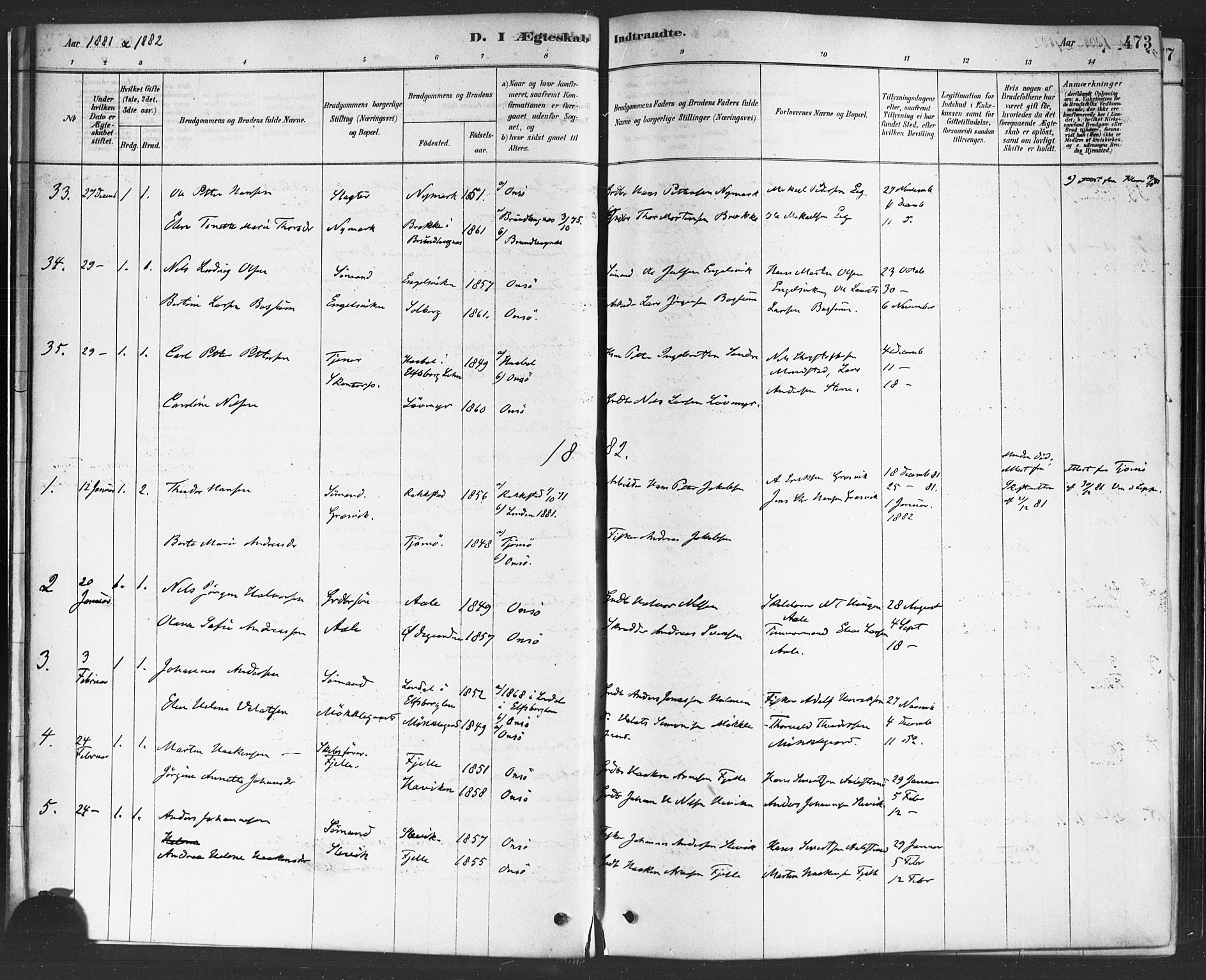 Onsøy prestekontor Kirkebøker, AV/SAO-A-10914/F/Fa/L0006: Ministerialbok nr. I 6, 1878-1898, s. 473
