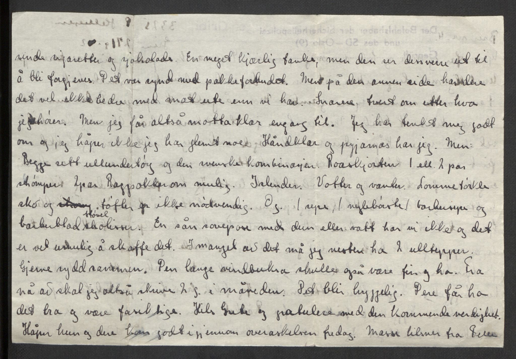 Per Helliesens krigsfangebrev, AV/RA-PA-1330/F/L0001: 1 Brev fra Bredtvet, 6 brev (derav 1 kopi) fra Grini, 33 brev (derav 2 kopier) fra Sachsenhausen, 1 brev fra Neuengamme og et eksemplar av illegal nyhetsavis., 1942-1945