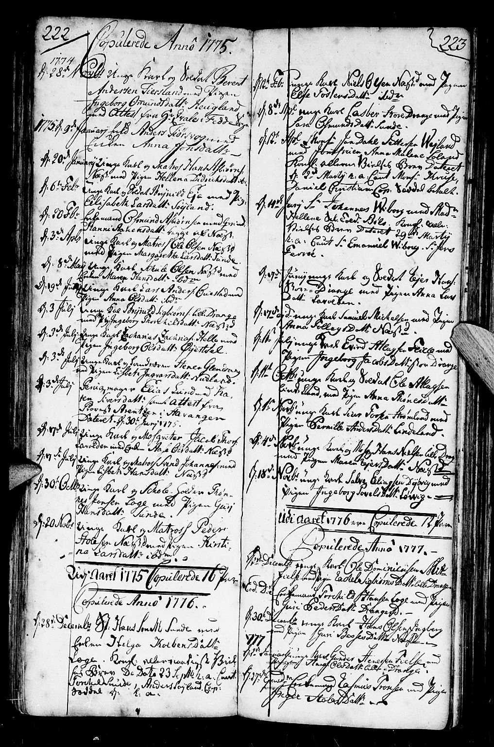 Flekkefjord sokneprestkontor, AV/SAK-1111-0012/F/Fb/Fbc/L0001: Klokkerbok nr. B 1, 1773-1801, s. 258-259
