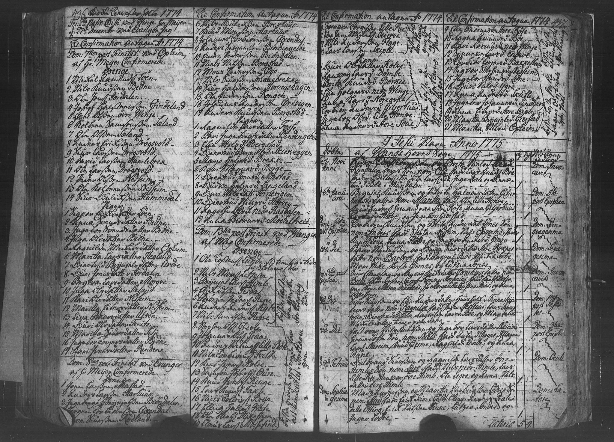 Voss sokneprestembete, SAB/A-79001/H/Haa: Ministerialbok nr. A 8, 1752-1780, s. 436-437