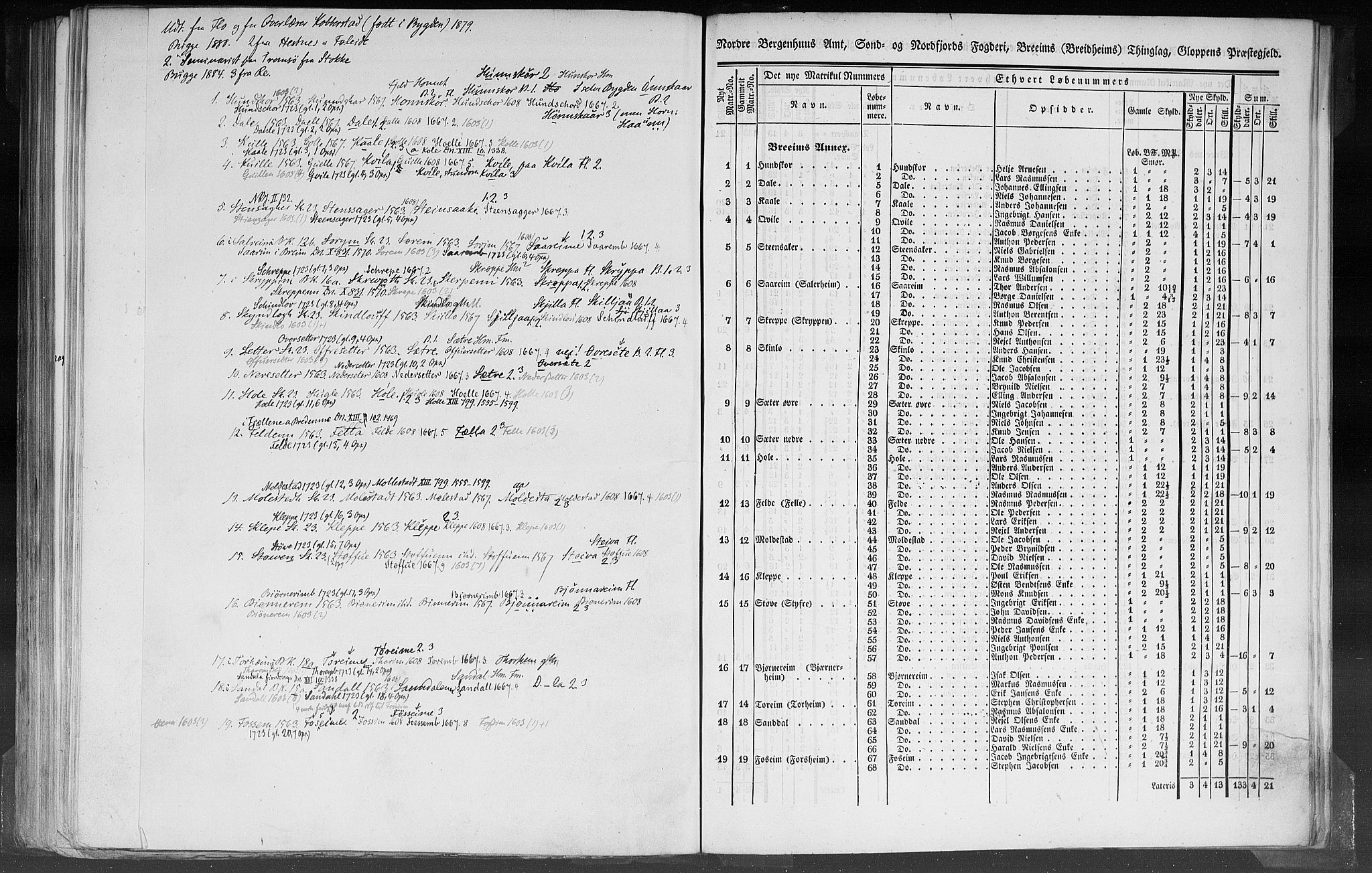 Rygh, AV/RA-PA-0034/F/Fb/L0012: Matrikkelen for 1838 - Nordre Bergenhus amt (Sogn og Fjordane fylke), 1838