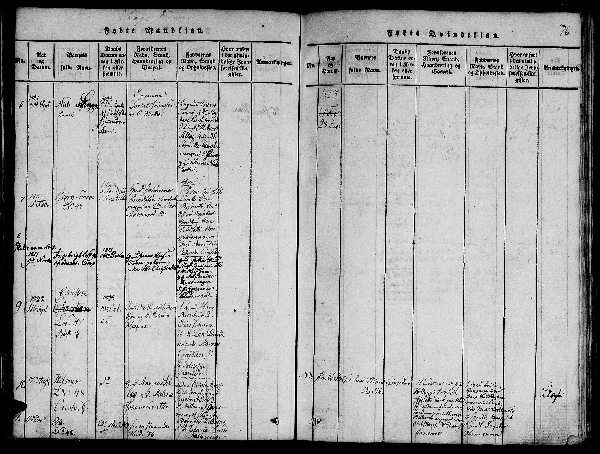 Ministerialprotokoller, klokkerbøker og fødselsregistre - Nord-Trøndelag, SAT/A-1458/764/L0546: Ministerialbok nr. 764A06 /4, 1817-1823, s. 76