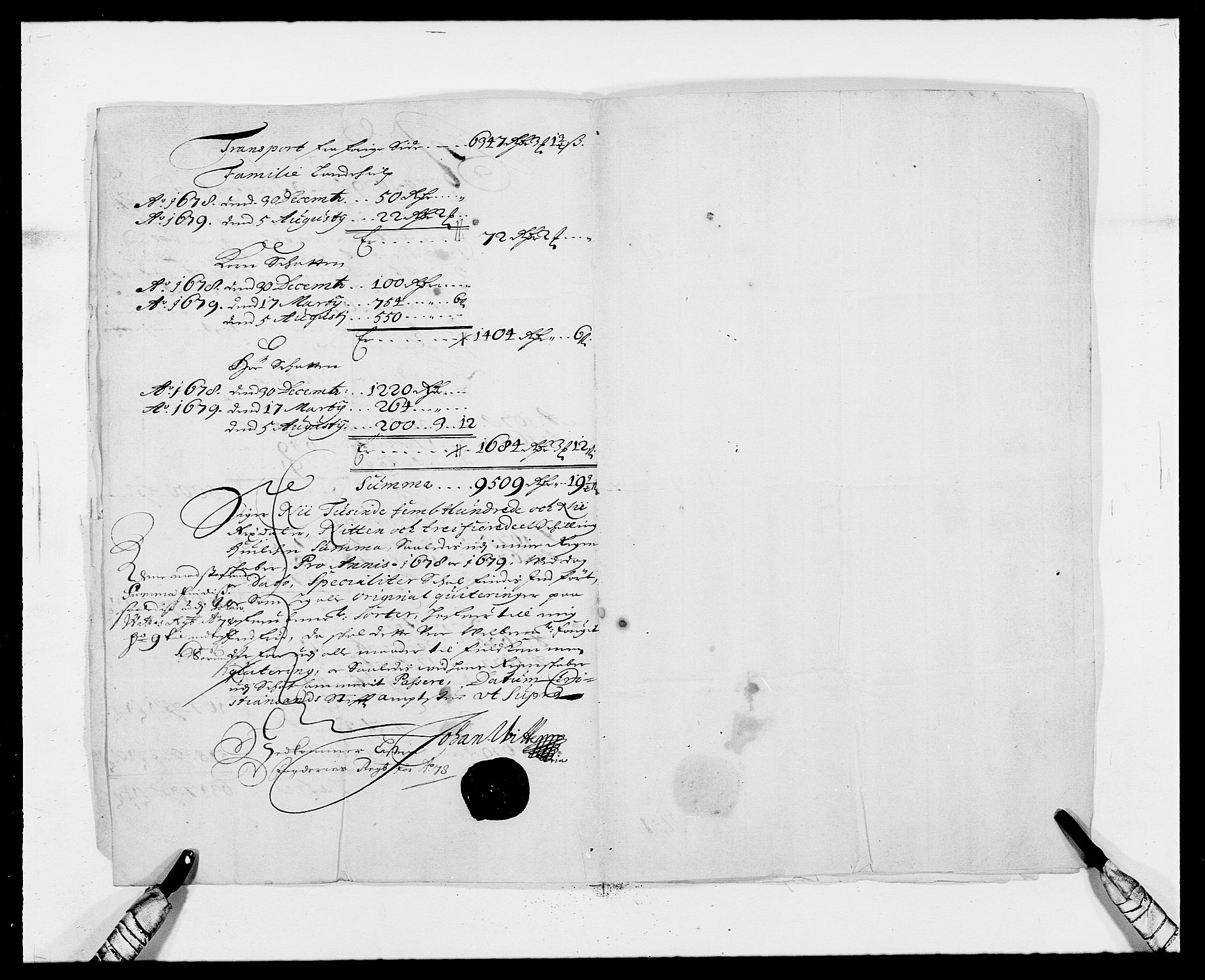 Rentekammeret inntil 1814, Reviderte regnskaper, Fogderegnskap, AV/RA-EA-4092/R41/L2530: Fogderegnskap Lista, 1677-1679, s. 295