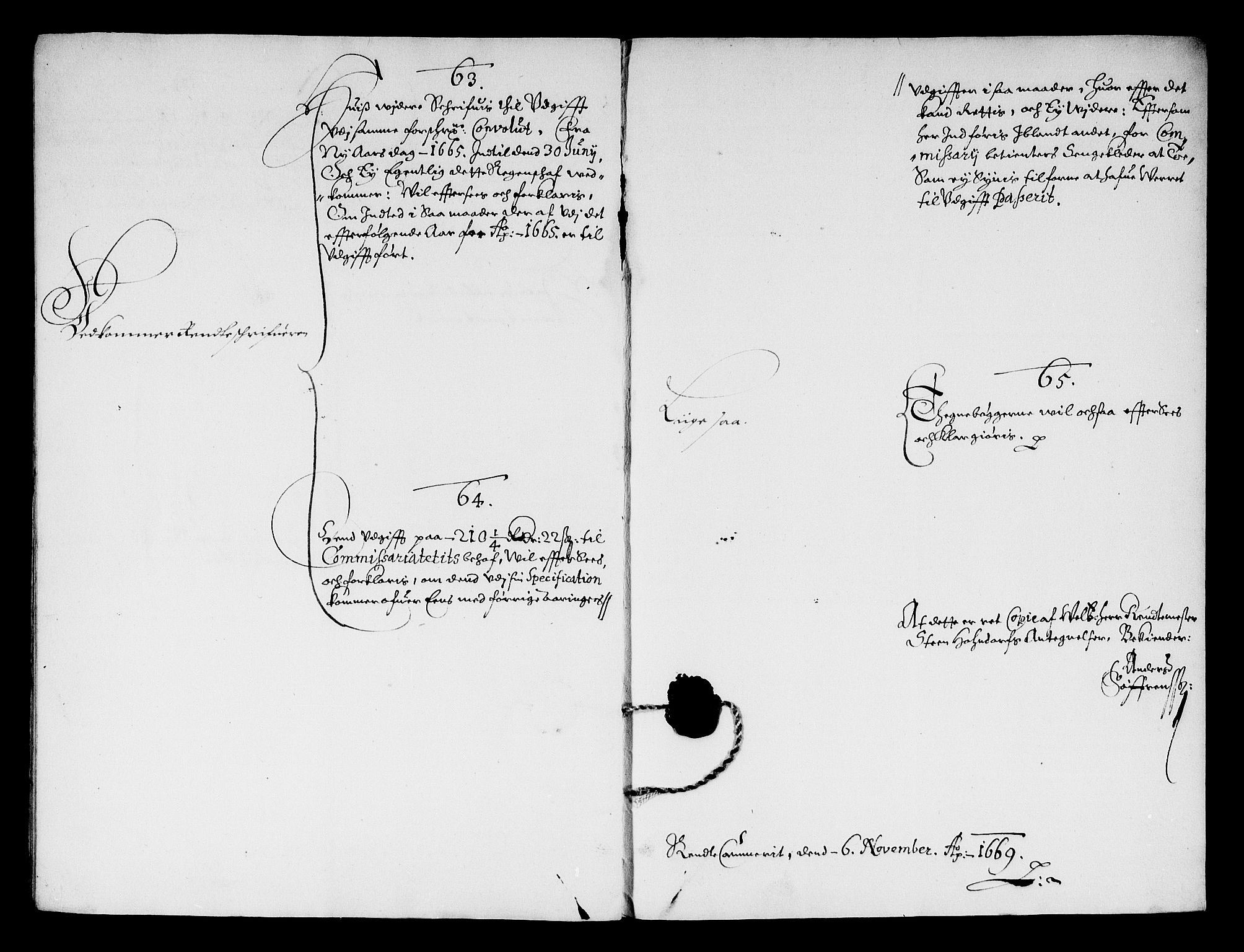 Rentekammeret inntil 1814, Reviderte regnskaper, Stiftamtstueregnskaper, Landkommissariatet på Akershus og Akershus stiftamt, AV/RA-EA-5869/R/Ra/L0026: Landkommissariatet på Akershus, 1664-1665