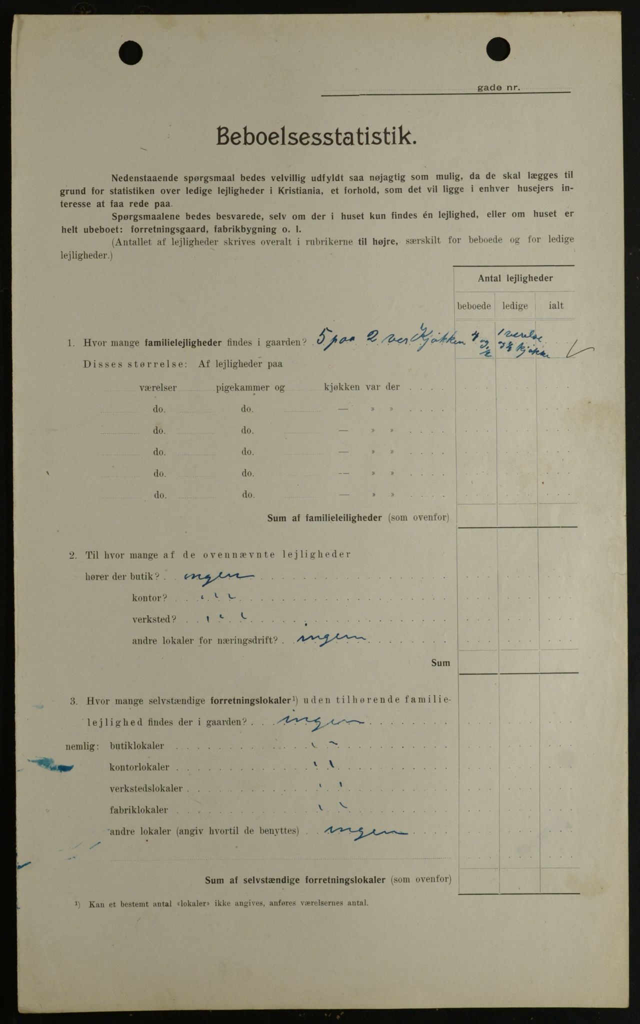OBA, Kommunal folketelling 1.2.1908 for Kristiania kjøpstad, 1908, s. 20052