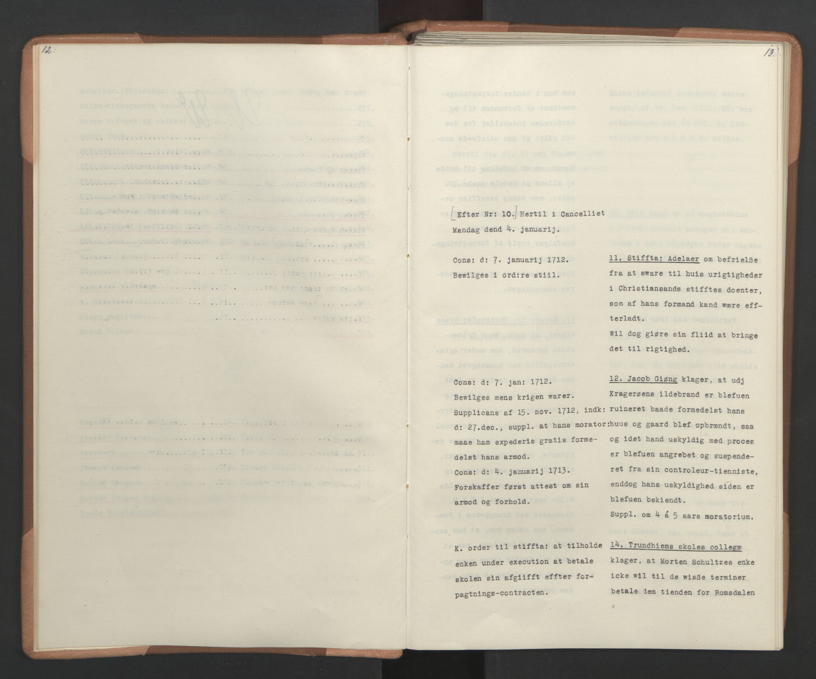 Avskriftsamlingen, RA/EA-4022/F/Fa/L0079: Supplikker, 1712-1713, s. 10