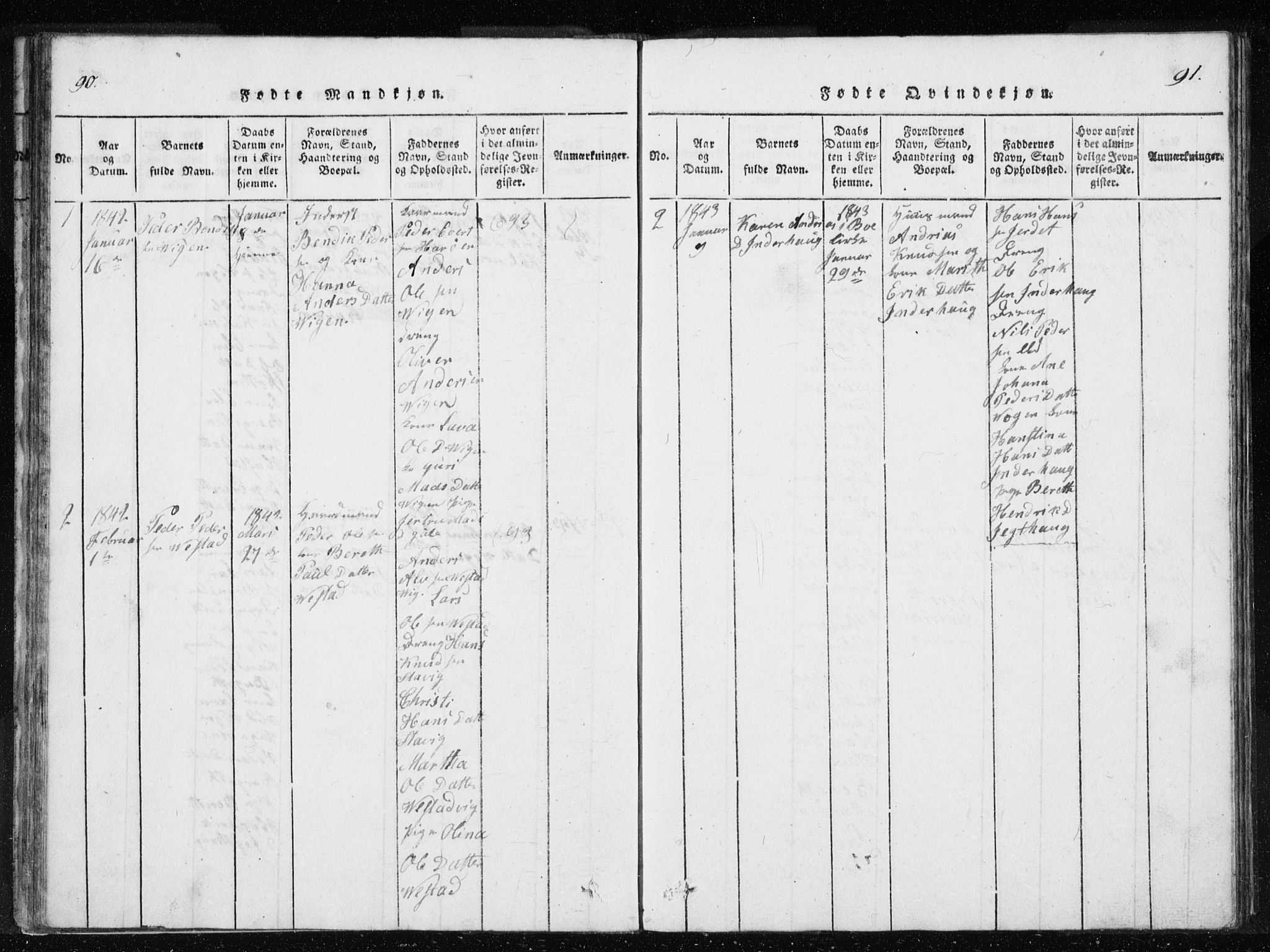 Ministerialprotokoller, klokkerbøker og fødselsregistre - Møre og Romsdal, AV/SAT-A-1454/566/L0772: Klokkerbok nr. 566C01, 1818-1845, s. 90-91