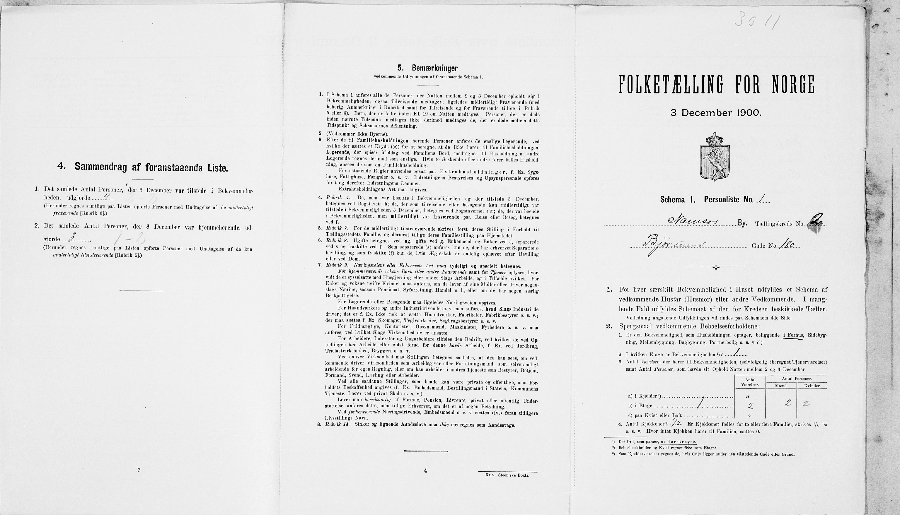 SAT, Folketelling 1900 for 1703 Namsos ladested, 1900, s. 478