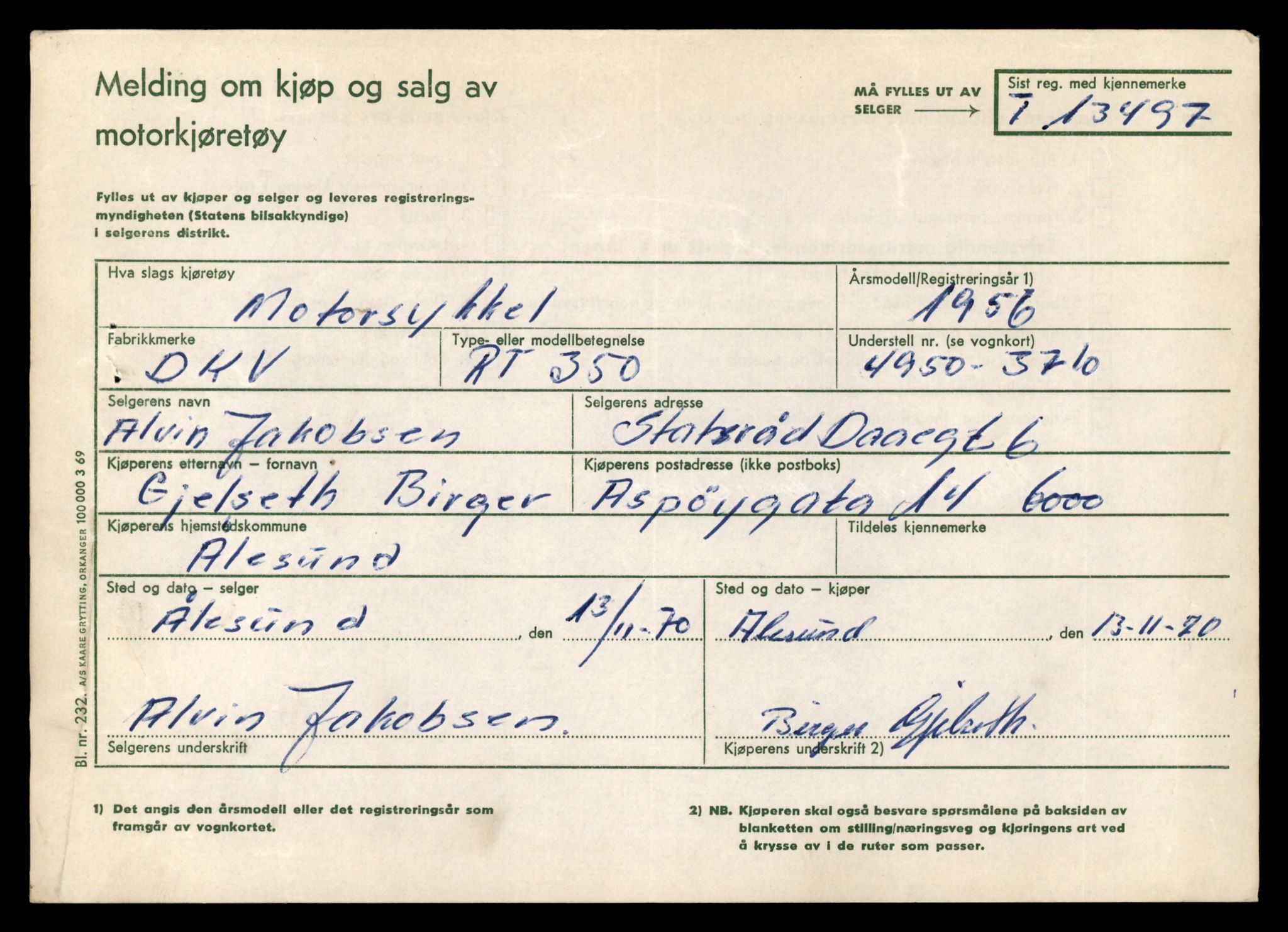 Møre og Romsdal vegkontor - Ålesund trafikkstasjon, AV/SAT-A-4099/F/Fe/L0039: Registreringskort for kjøretøy T 13361 - T 13530, 1927-1998, s. 2401