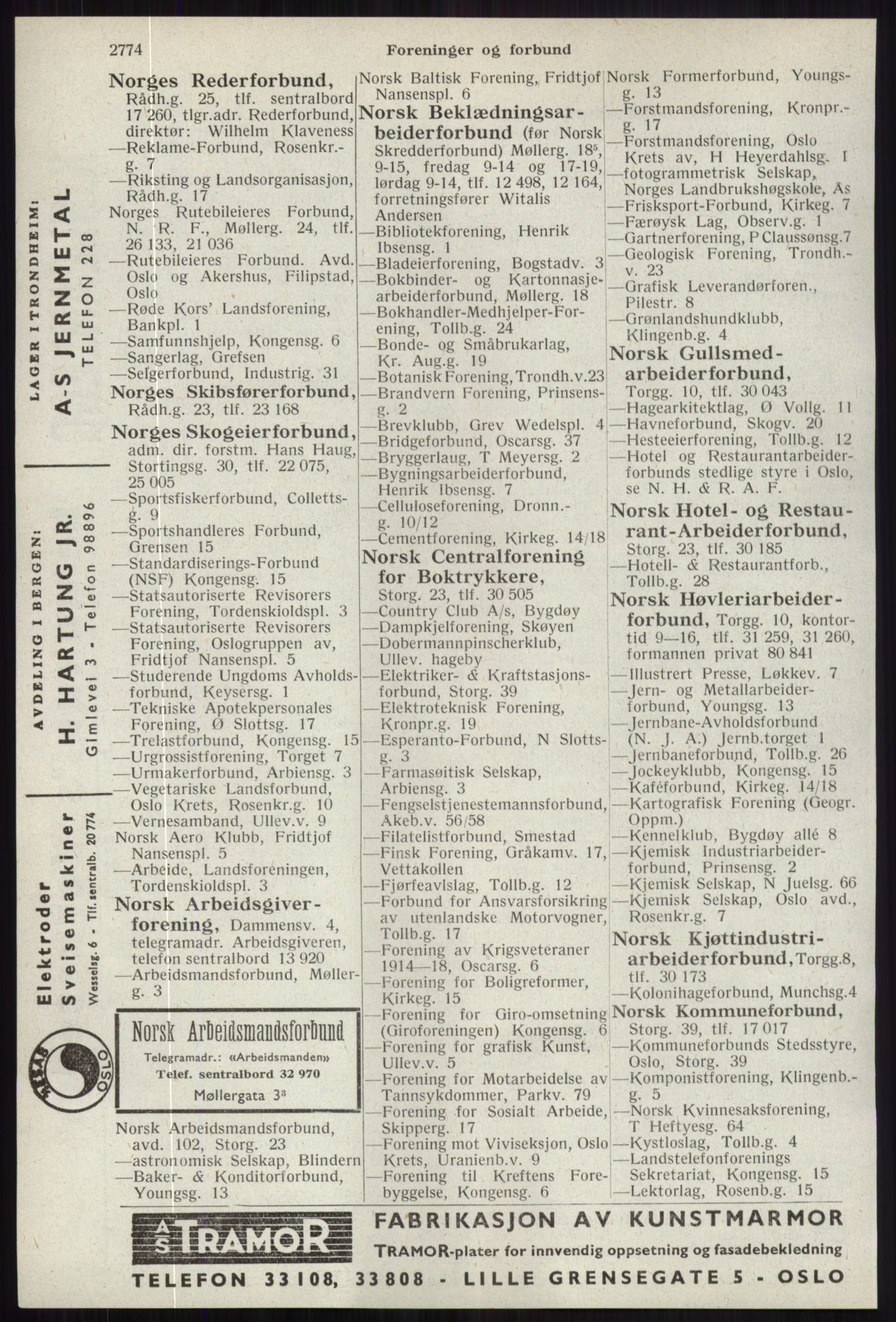 Kristiania/Oslo adressebok, PUBL/-, 1941, s. 2774