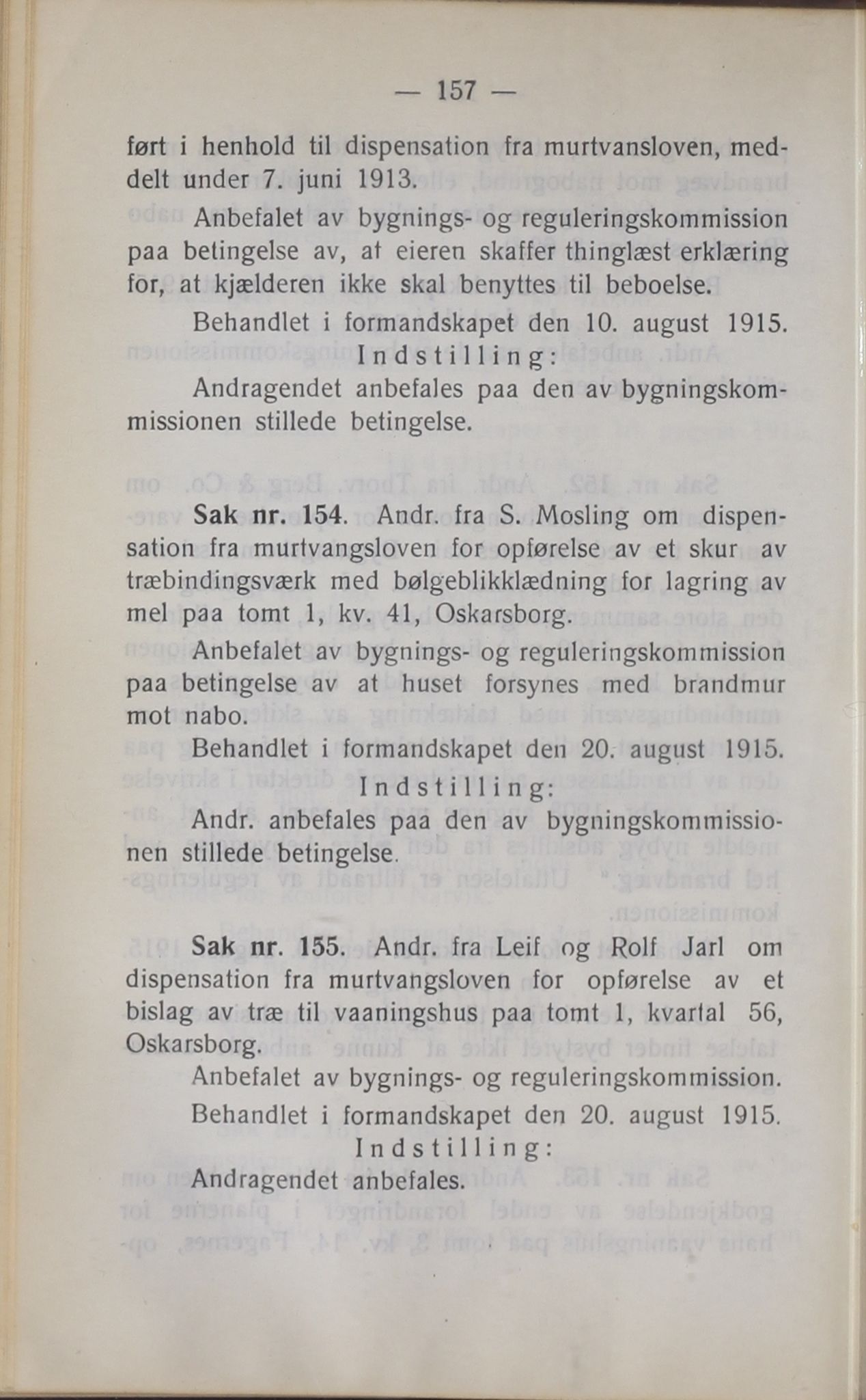 Narvik kommune. Formannskap , AIN/K-18050.150/A/Ab/L0005: Møtebok, 1915