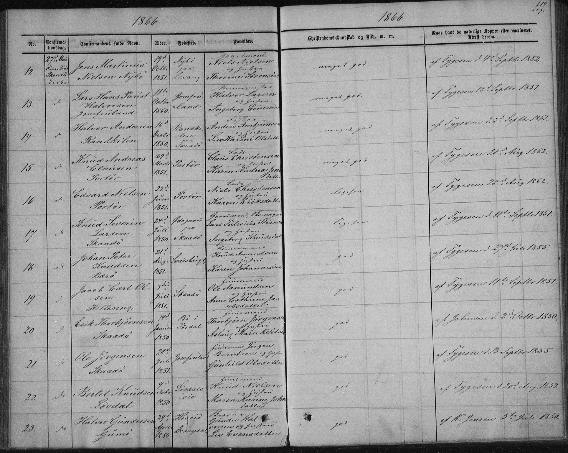 Sannidal kirkebøker, AV/SAKO-A-296/F/Fa/L0009: Ministerialbok nr. 9, 1855-1873, s. 117