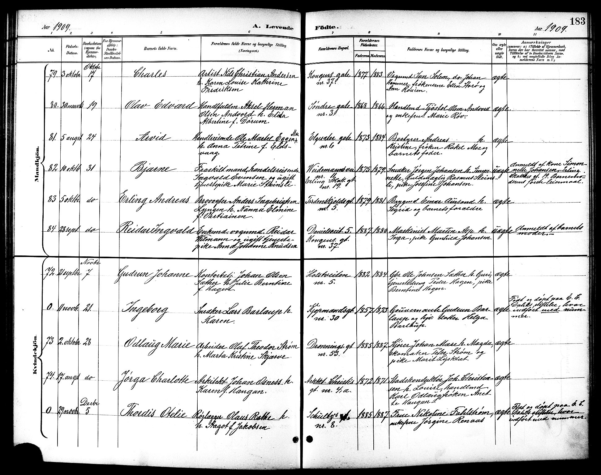 Ministerialprotokoller, klokkerbøker og fødselsregistre - Sør-Trøndelag, AV/SAT-A-1456/601/L0094: Klokkerbok nr. 601C12, 1898-1911, s. 183