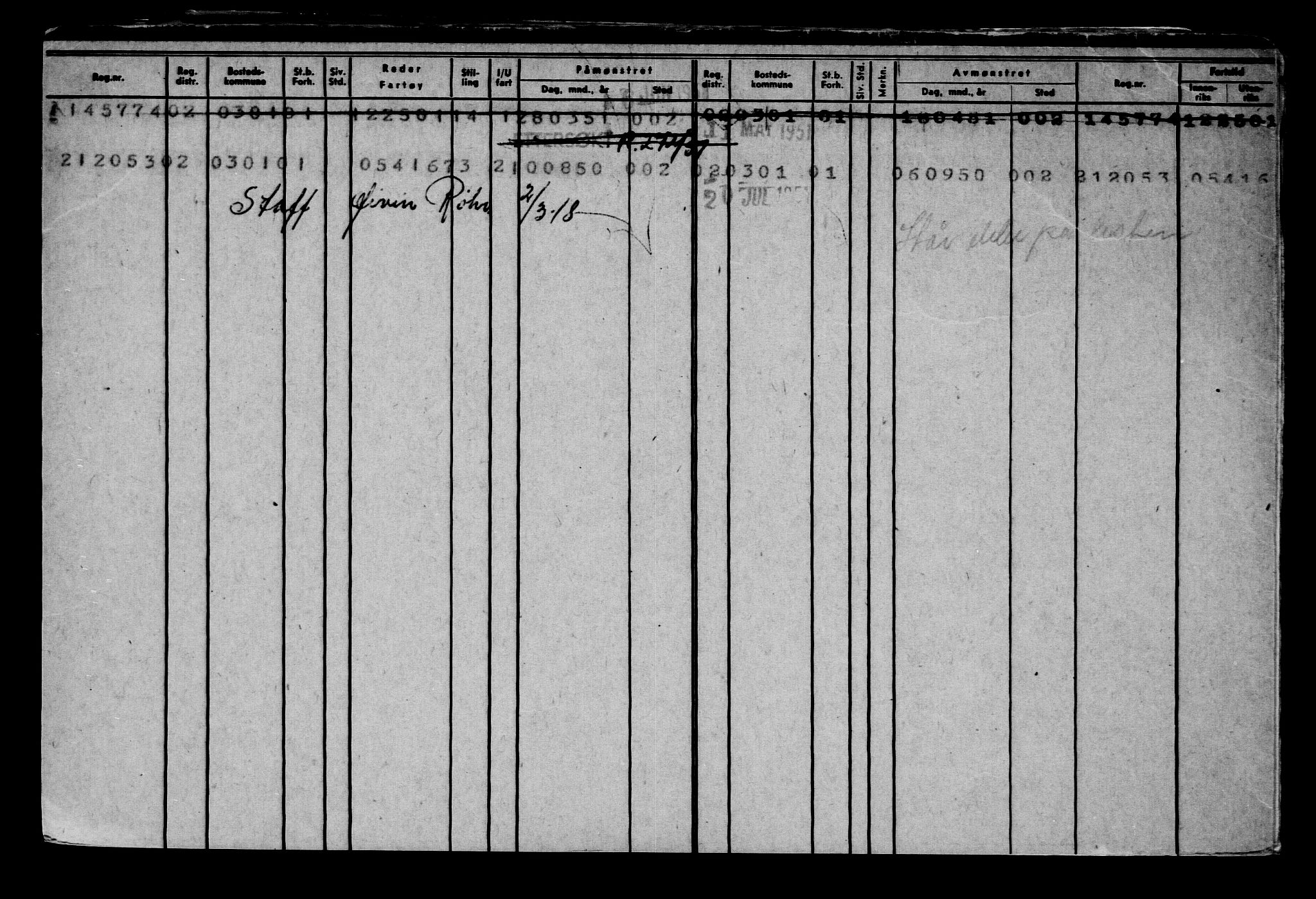 Direktoratet for sjømenn, AV/RA-S-3545/G/Gb/L0156: Hovedkort, 1918, s. 36