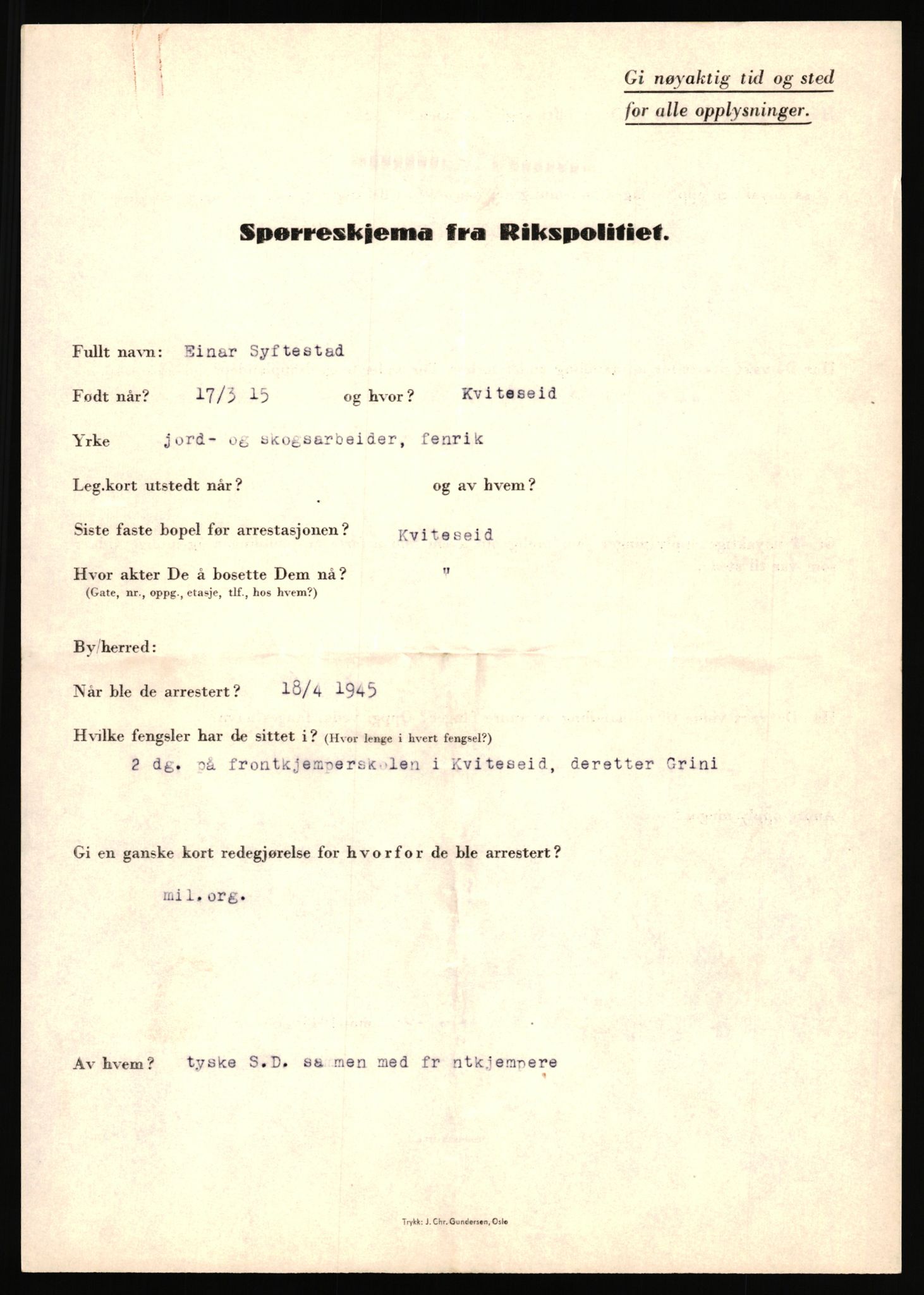 Rikspolitisjefen, AV/RA-S-1560/L/L0016: Sti, Lauritz - Tettum, Karl August, 1940-1945, s. 583