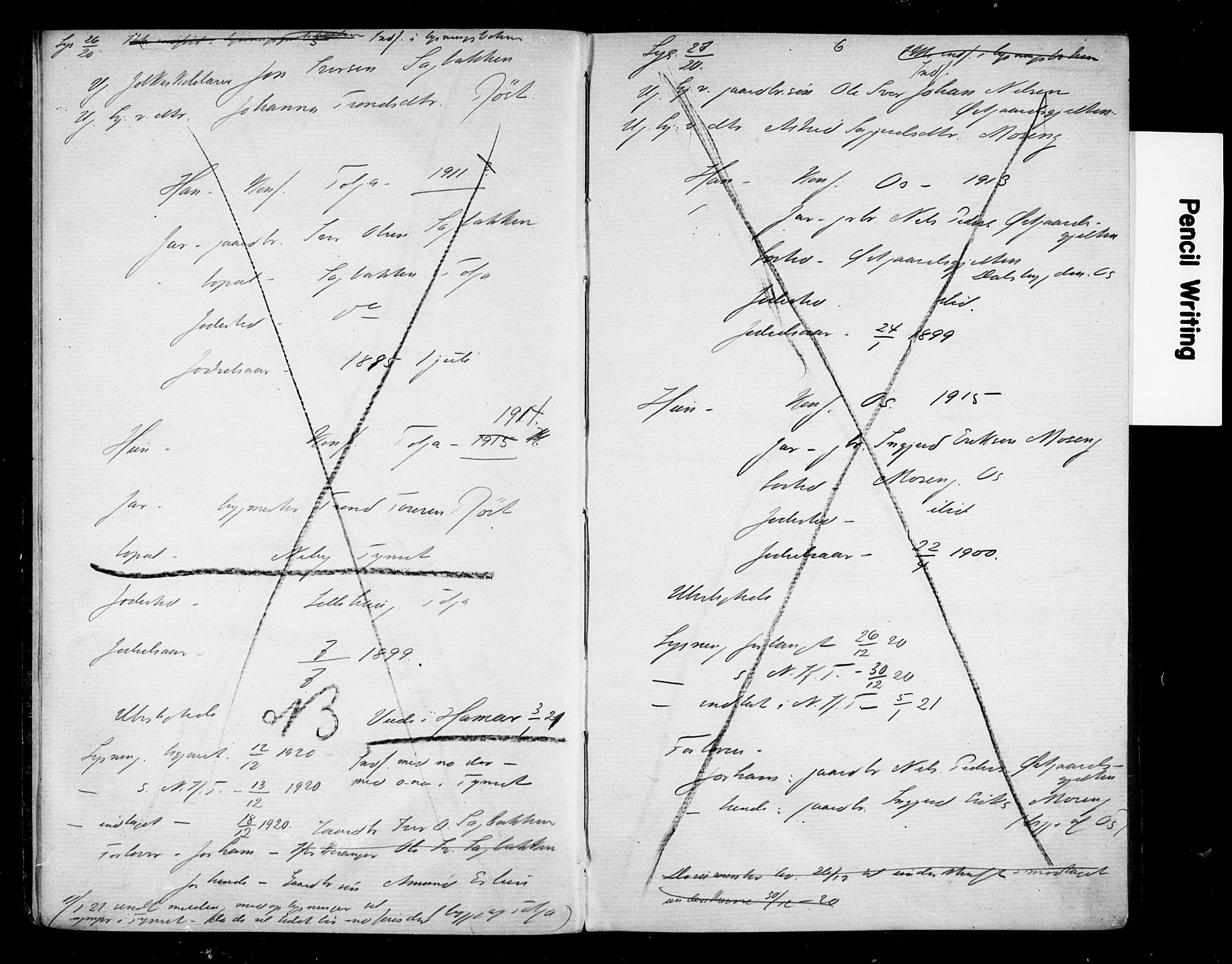 Tolga prestekontor, SAH/PREST-062/N/L0005: Lysningsprotokoll nr. 32, 1920-1929, s. 5-6