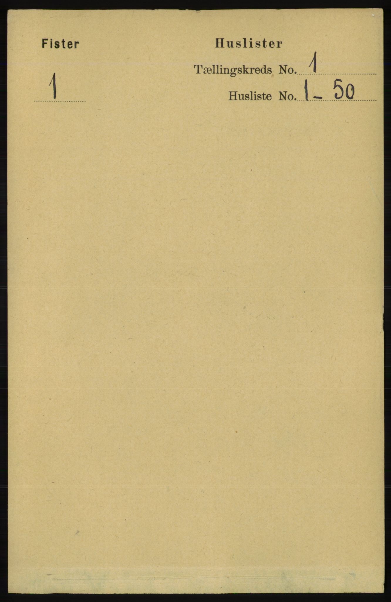 RA, Folketelling 1891 for 1132 Fister herred, 1891, s. 13