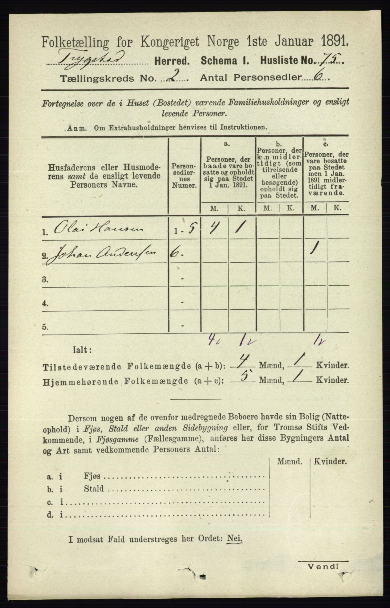 RA, Folketelling 1891 for 0122 Trøgstad herred, 1891, s. 545