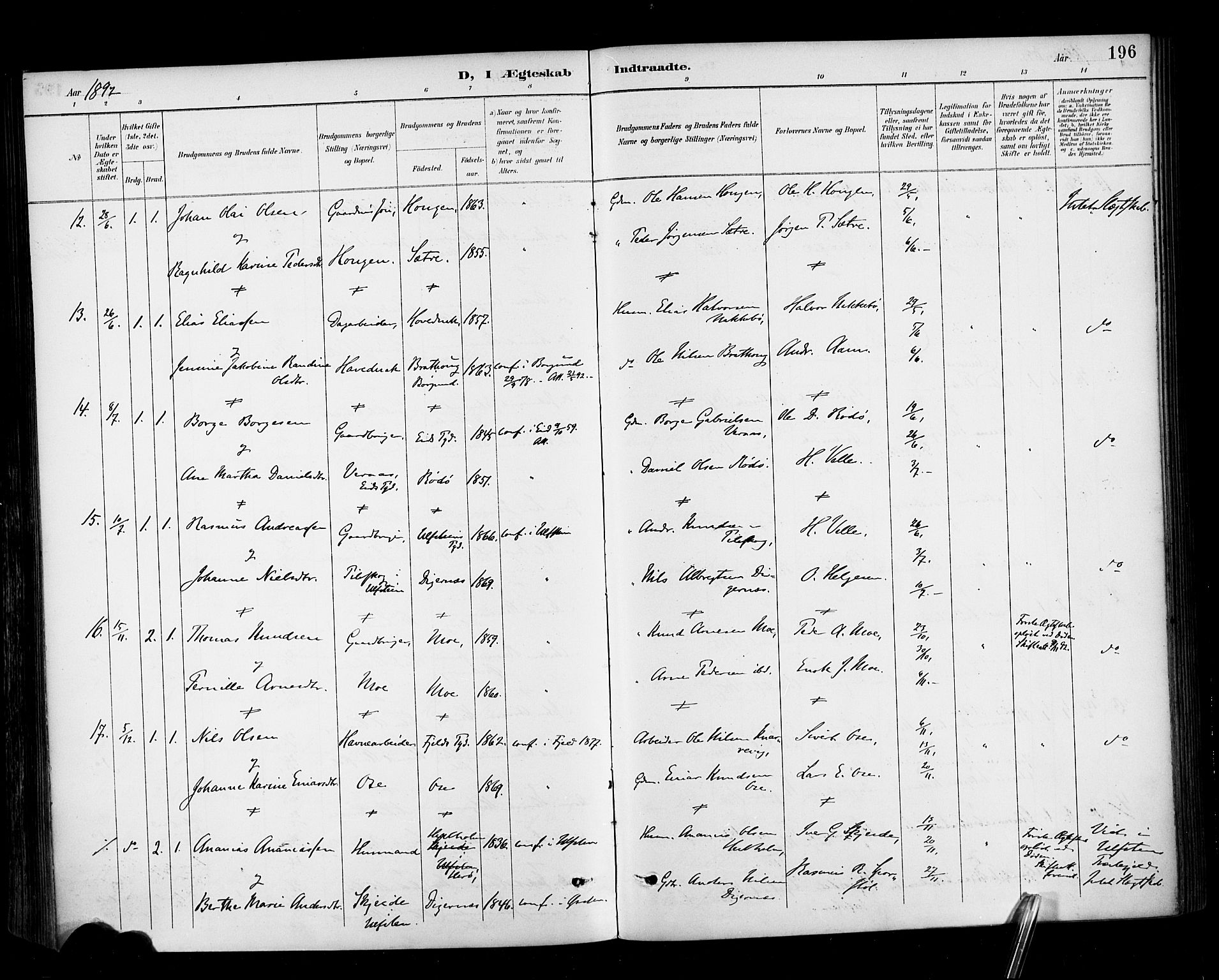 Ministerialprotokoller, klokkerbøker og fødselsregistre - Møre og Romsdal, AV/SAT-A-1454/513/L0177: Ministerialbok nr. 513A04, 1890-1906, s. 196