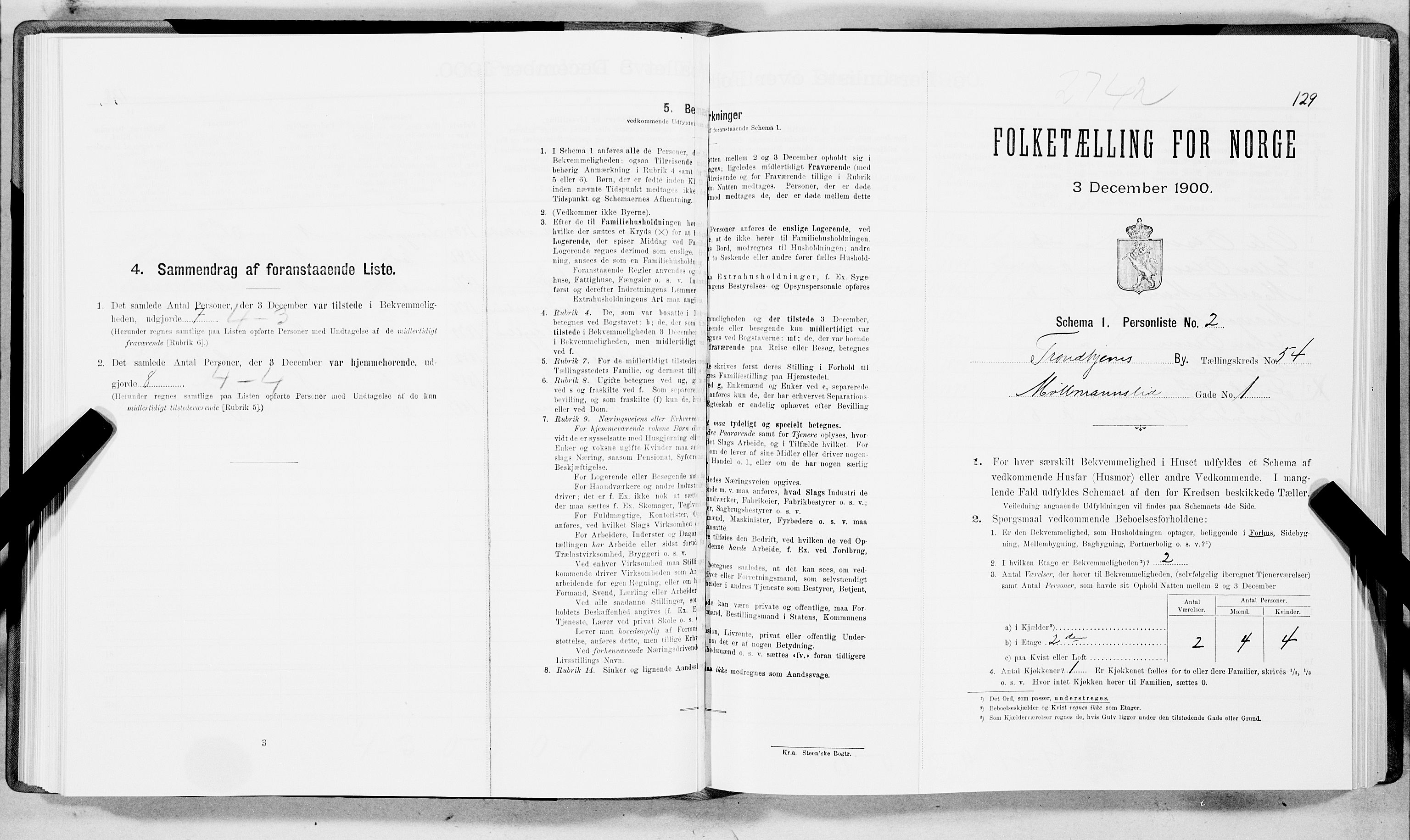 SAT, Folketelling 1900 for 1601 Trondheim kjøpstad, 1900, s. 9196