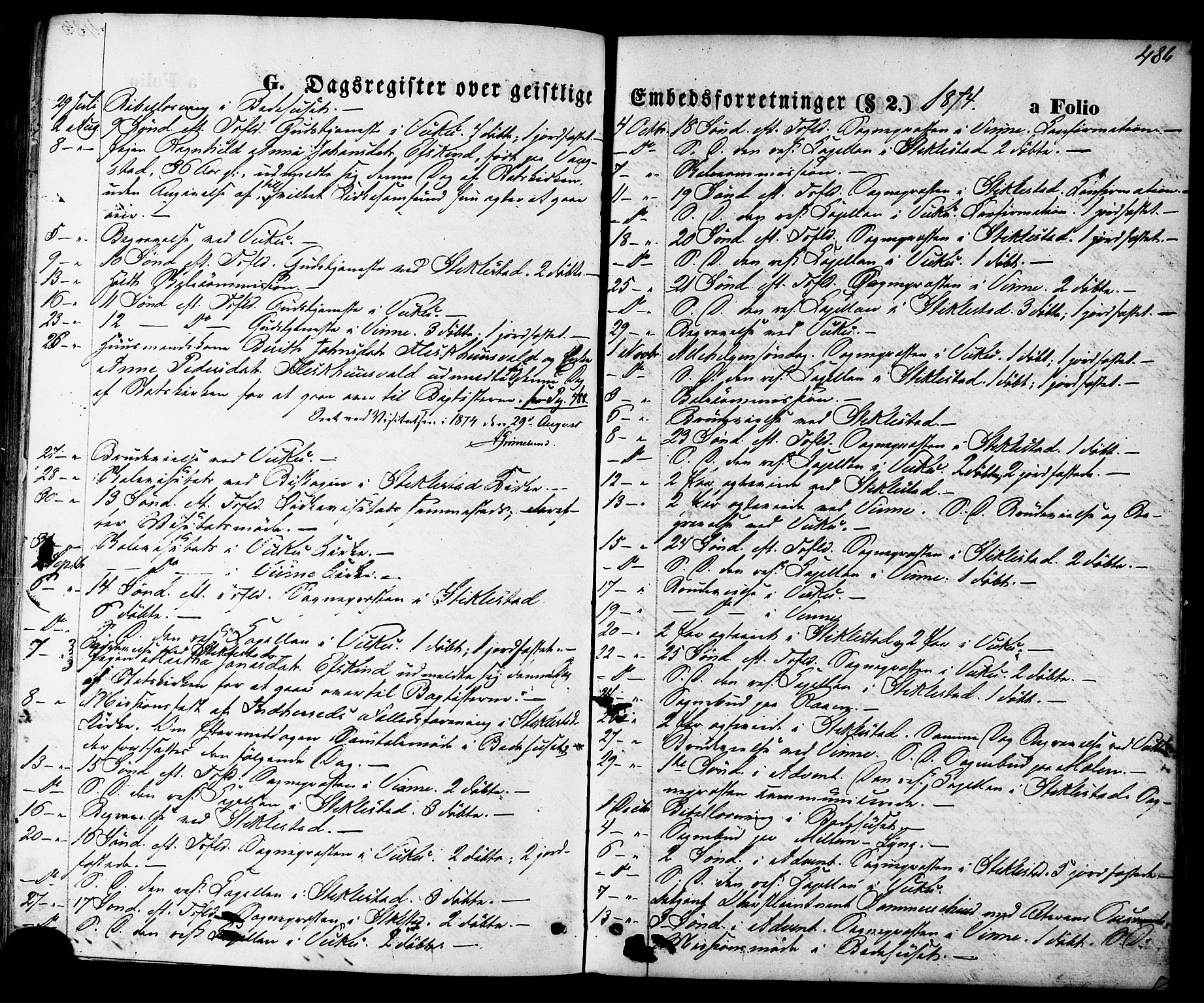 Ministerialprotokoller, klokkerbøker og fødselsregistre - Nord-Trøndelag, SAT/A-1458/723/L0242: Ministerialbok nr. 723A11, 1870-1880, s. 486