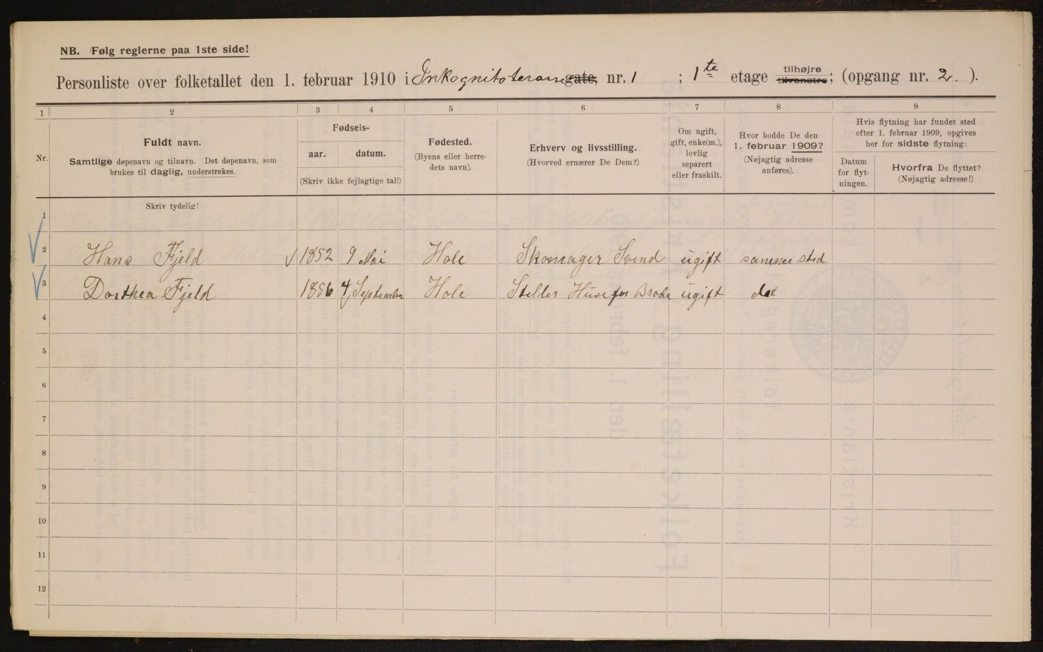 OBA, Kommunal folketelling 1.2.1910 for Kristiania, 1910, s. 43333